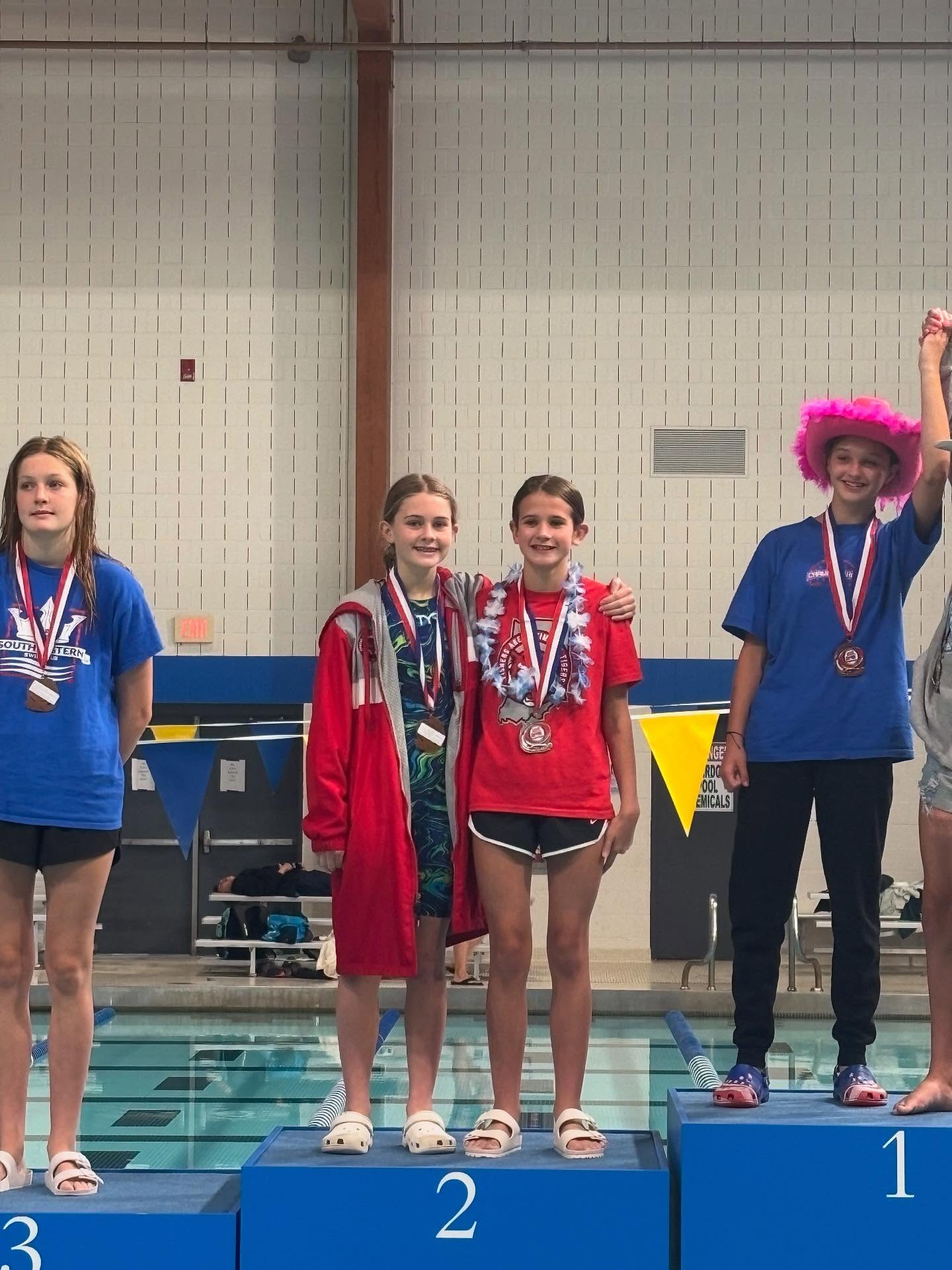 ISI Summer Central Divisional Championships:
Girls 12&U 100 Breast:
Cali Miller - Runner Up
Mary Kate Johanneman - 5th Place
Boys 12&U 100 Breast:
James Mackrell - Champion
Noah Benz - 6th Place