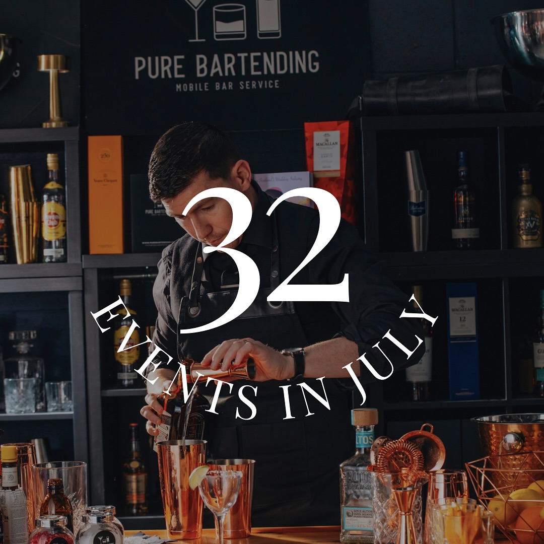 July was non-stop for the Pure Bartending team - 32 events across Scotland including Hampden concerts, 5 stunning weddings, milestone birthdays, hen parties, and corporate events @skyscanner @chivasregaluk and @edringtonuk
Let’s go August 💥
______________________
#MobileBartendingScotland #MobileBarHire #BartenderHireScotland