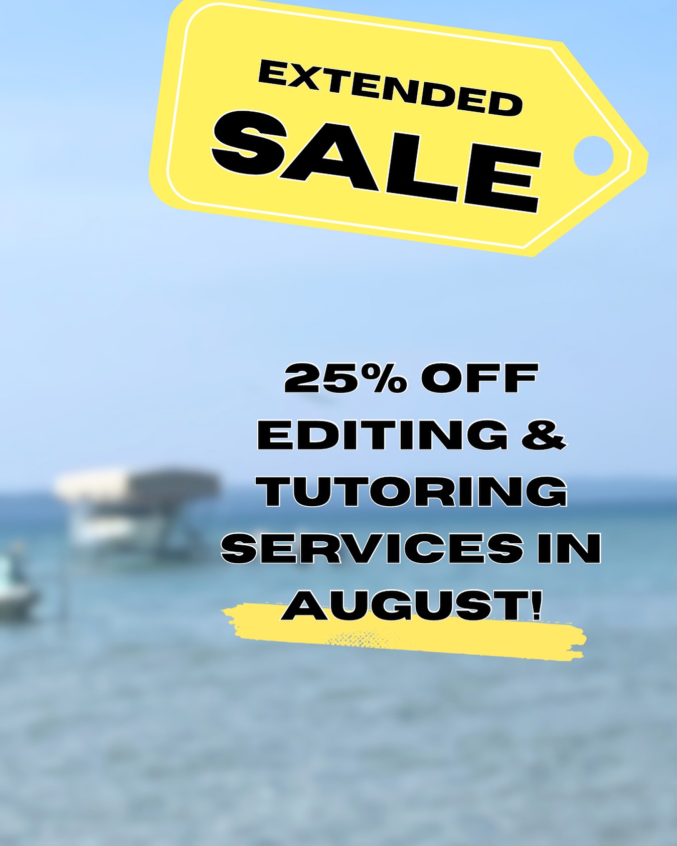 Need help with a writing project?
I’m extending this sale through August 31st! You’ll get 25% off editing and writing tutoring services during the month of August* 🌊⛱️🐠
Sign up now to ensure you can be booked on my calendar before the end of the month. Email tarastotletutoring@gmail.com or visit my website (link in bio) to learn more about my services. 💻📚📱
.
.
.
.
.
.
.
.
.
.
.
*cannot be combined with other discounts
#editing #editor #dissertationwriting #dissertationhelp #dissertation #thesis #gradschool #gradstudent #fellowship #scholarship #scholarships #fulbright #grantwriting #essay #essaywriting #writinghelp #writingtutor #phd #phdlife #phdstudent #history #historian #sale #discount