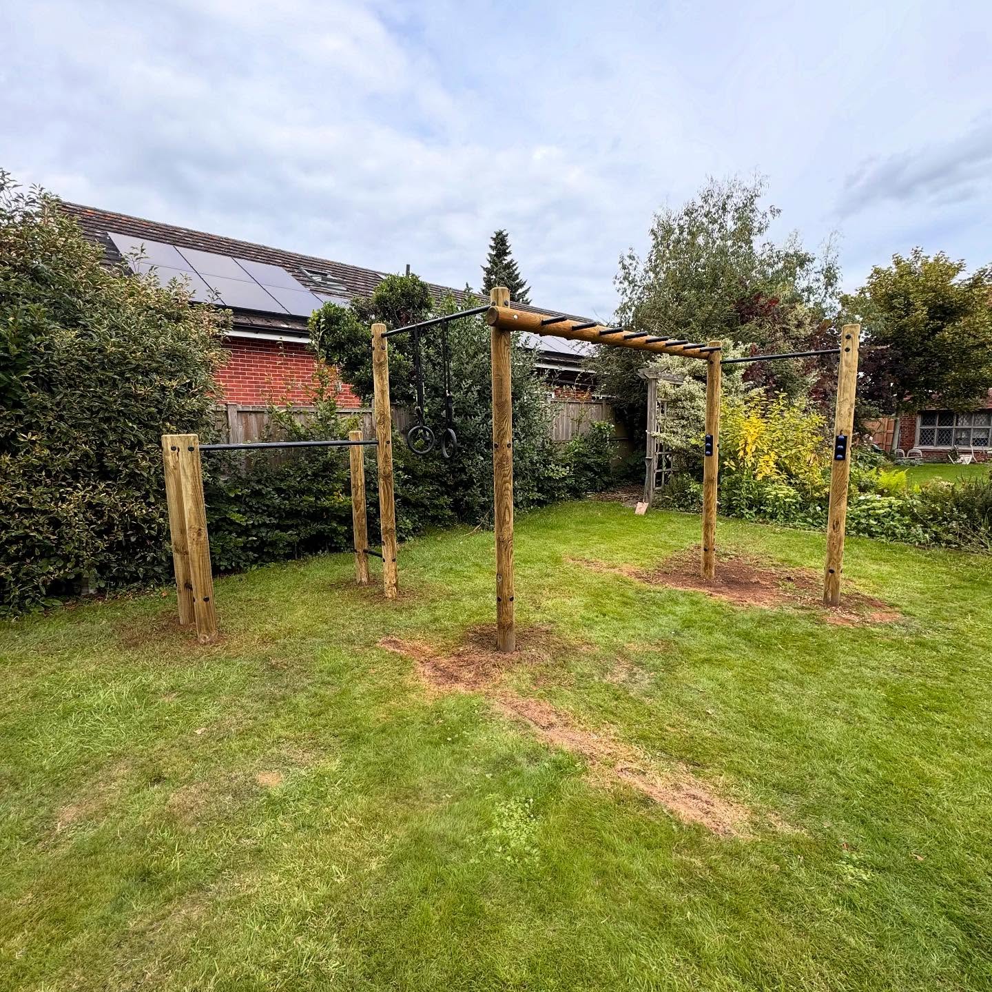 Double pull up, monkey and dip station installed in Kent today. #monkeybars #gardengym #outdoorgym