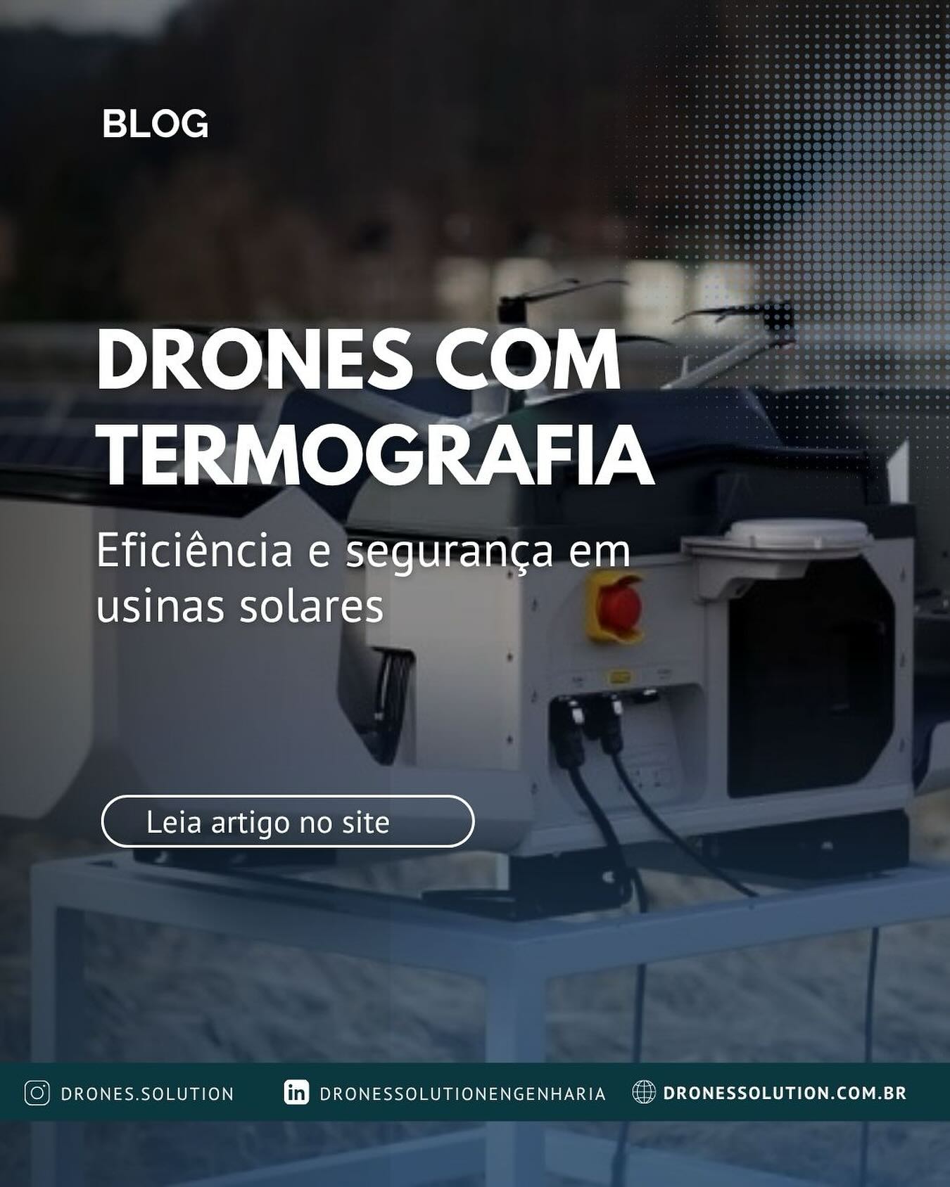 Como a termografia com drones está revolucionando a operação de usinas solares?
No novo artigo do blog da Drones Solution, explicamos como essa tecnologia permite detectar falhas com precisão, aumentar a eficiência energética e garantir mais segurança nas inspeções.
Se você atua no setor solar ou busca soluções inovadoras para gestão e manutenção de usinas, esse conteúdo é pra você!
Leia o artigo completo no nosso blog. LINK NA BIO
#Drones #Termografia #UsinasSolares #EficiênciaEnergética #Tecnologia #InspeçãoAérea #EnergiaSolar #Engenharia