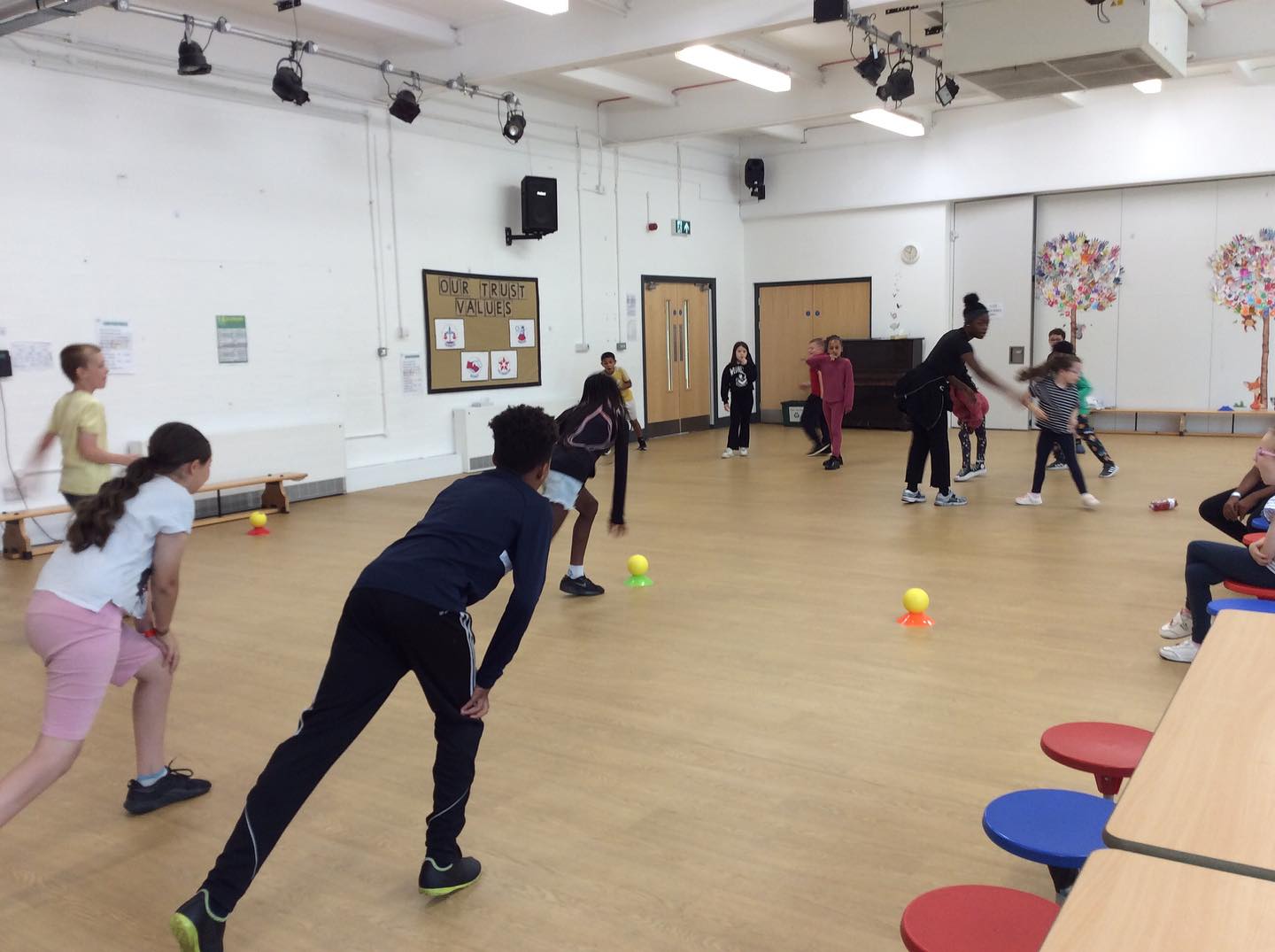 Week One. Tuesday. Dodgeball. Origami. Fruit and vegetable painting / drawing #dodgeball #origami #painting #fruitandvegpainting