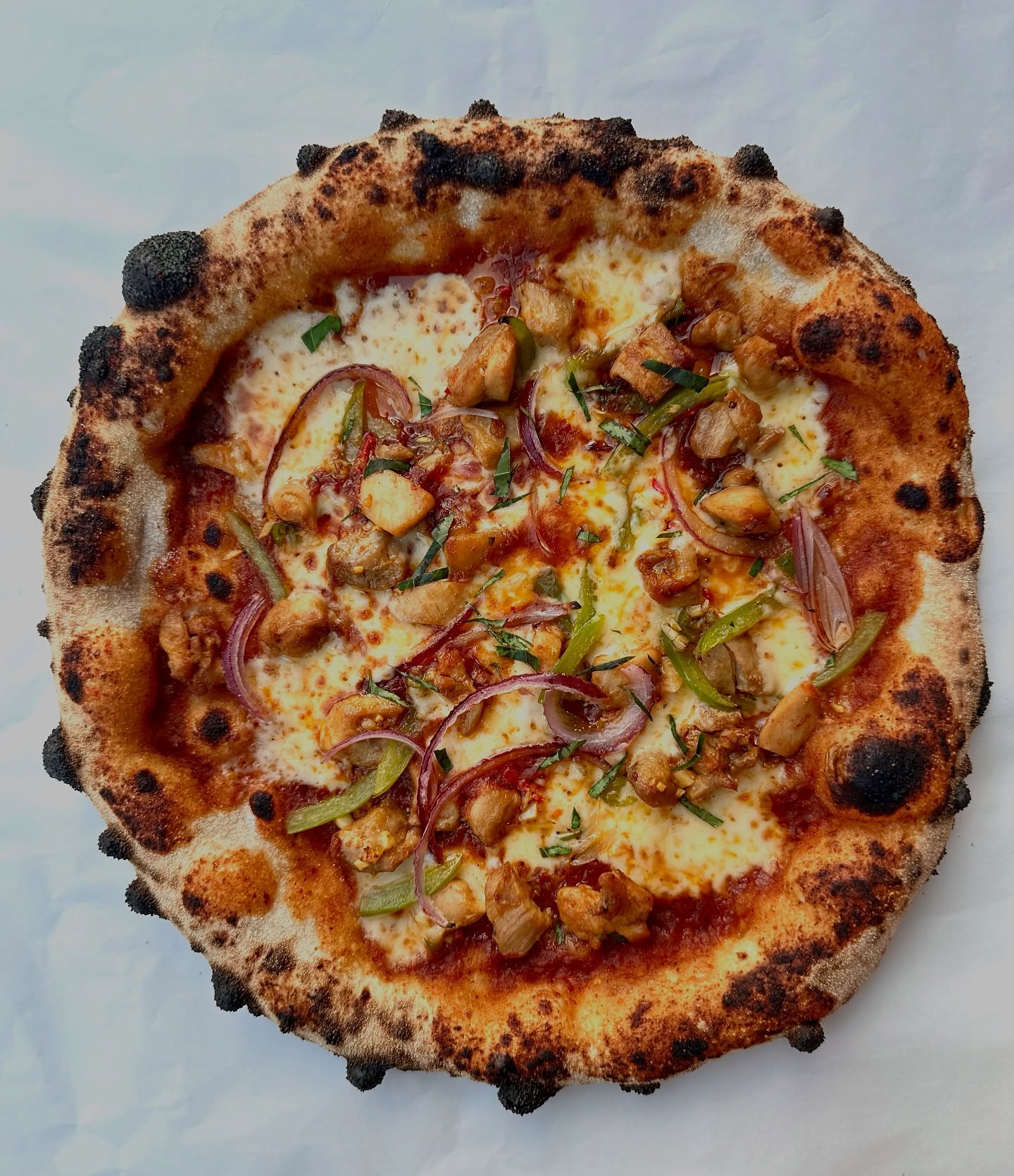 We collaborated with our friend @chef.kanthi to bring spicy, zingy fresh flavours! The sauce is a take on a Goan peri peri sauce, with chillies, garlic and coconut vinegar! š¶ļøš
Drop it like itās hot -chick
Goan peri peri sauce, mozzarella, red onions, green peppers, fresh chillies, marinated chicken , curry leaves
Drop it like itās hot -Pan
Goan peri peri sauce, mozzarella, red onions, green peppers, fresh chillies, marinated paneer, curry leaves
Drop it like itās hot- Jack
Goan peri peri sauce, vegan cheese,
red onions, green peppers, fresh chillies, marinated jackfruit , curry leaves
Which one do you want to drop?
#brighton #hove #worthing #pizza #pizzaface #collaboration #goan #goanperiperi #paneer #food #foodies #foodie