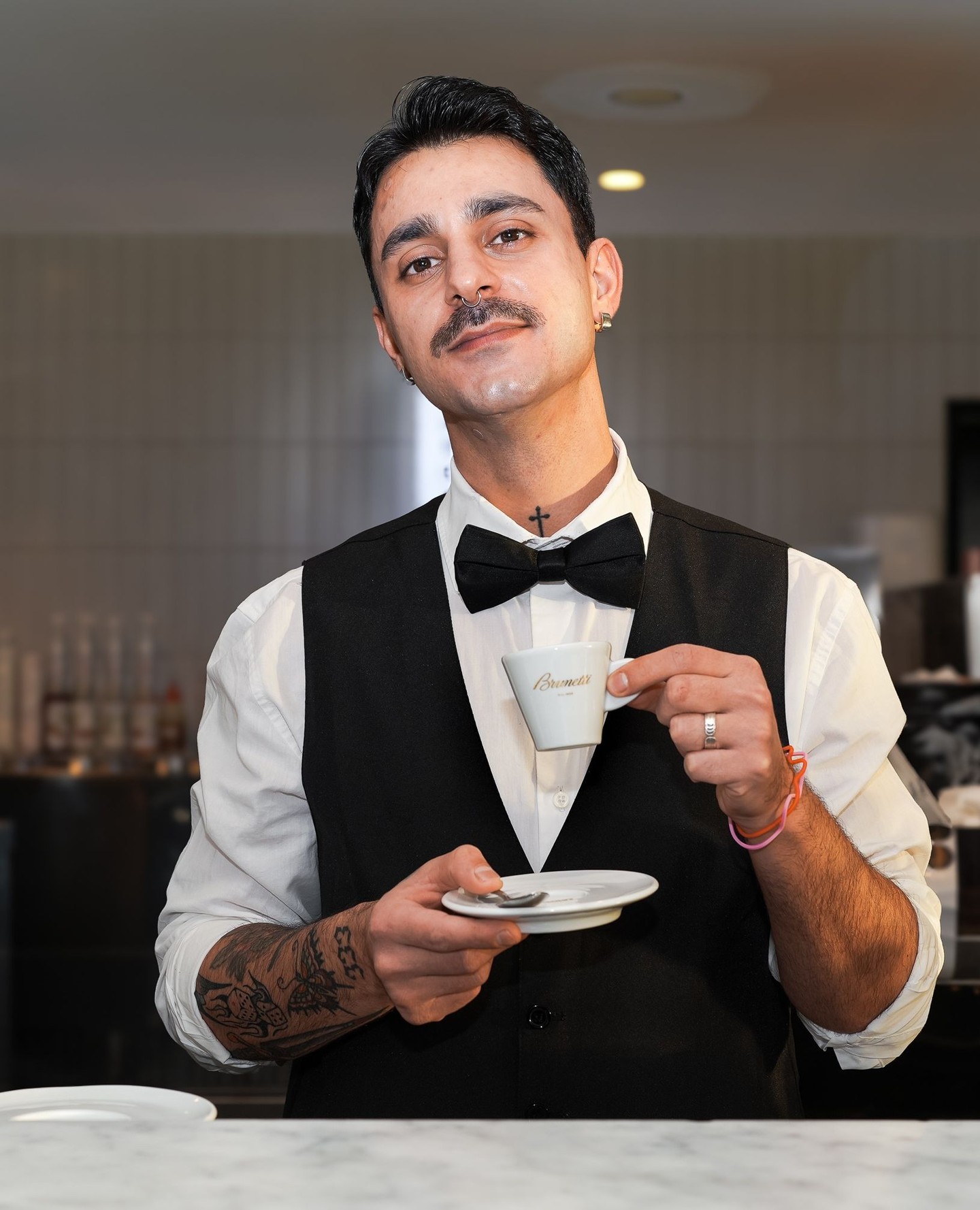 Elia takes his espresso seriously.
Sharp, strong, and unmistakably Italian — just like his mustache. 🇮🇹
“It’s not just coffee,” he says. “It’s a ritual.”
Every team member has their signature order — and this is his.
👉 What’s yours? Tell us below 👇
#MelbourneCafeCulture #OroMoments #brunettioro #MelbourneCoffee #featured
