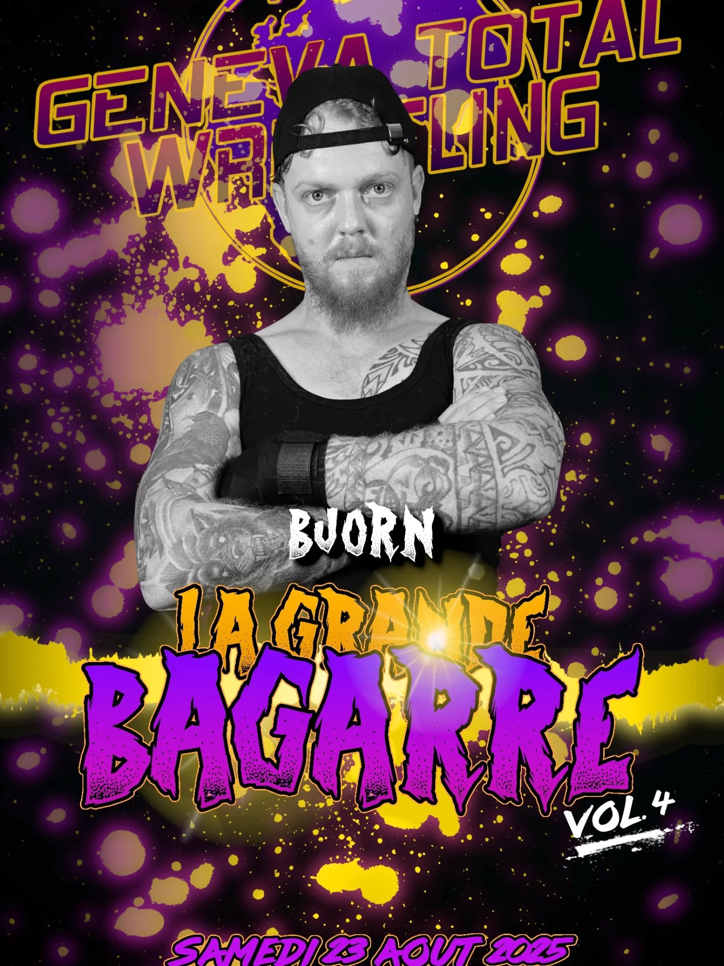 👊🏽 La Grande Bagarre Vol.4 👊🏽
Le 23 août à La Parfumerie, le ring va trembler sous les pas du Viking le plus féroce de la GTW! ⚔️
Björn, c’est pas juste du catch... c’est une saga épique!💥
Poings de fer, rage nordique, style sans pitié...
Quand @bjorn_bzrk entre dans le ring, c’est pour conquérir! La GTW sera-t-elle assez grande pour lui? 🩸
📍@laparfgeneve
📆 Samedi 23 août
🎟️ La Grande Bagarre Vol.4 – BE THERE!
❄️ Tags de Bagarre:
#Geneva #GenevaTotalWrestling #wrestler #viking #prowrestling #catch #fight #warrior #wwe #instagood #brutalstyle #sports #strength #athlete #photooftheday #wrestlinglife #nordicpower #gtw