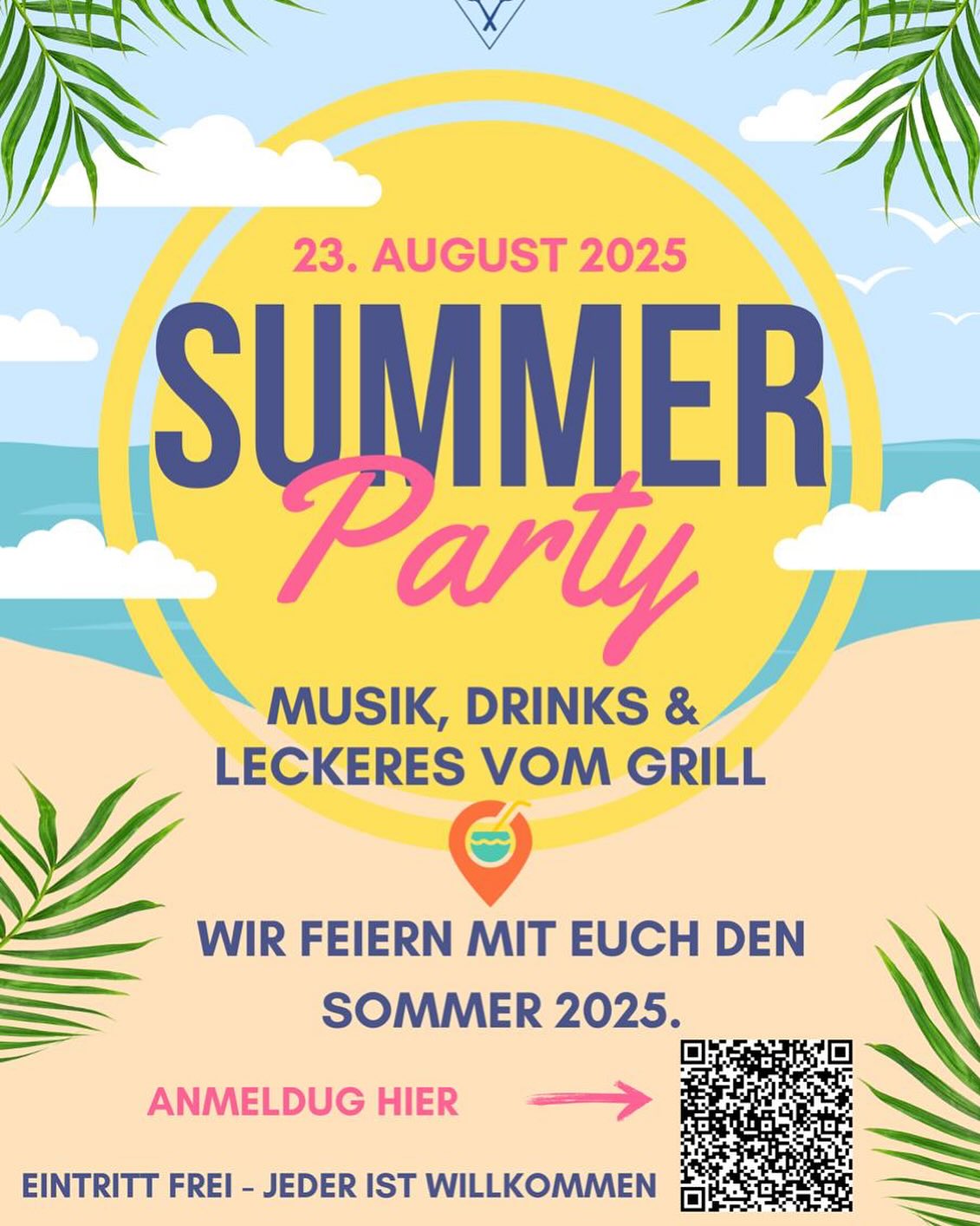 🎉 SAVE THE DATE – Sommerfest 2025 beim TC BW Lechenich! ☀️🎾
Liebe Mitglieder, liebe Freunde unseres Clubs,
am Samstag, den 23. August 2025 feiern wir gemeinsam den Sommer – und das möchten wir natürlich mit EUCH tun! 🌴
Freut euch auf:
🎶 Gute Musik
🍹 Erfrischende Drinks
🔥 Leckeres vom Grill
… und natürlich tolle Gespräche in entspannter Atmosphäre!
📍 Ort: Clubgelände TC Blau-Weiß Lechenich
🕔 Uhrzeit: ab dem späten Nachmittag (Details folgen)
👉 Eintritt frei – jede*r ist willkommen!
Bitte meldet euch über den QR-Code auf dem Plakat an, damit wir besser planen können.
✨ Und das ist noch nicht alles! In den nächsten Wochen verraten wir euch weitere spannende Specials, auf die ihr euch freuen könnt – es lohnt sich also, dran zu bleiben! 👀
Wir freuen uns auf einen tollen Abend mit euch – lasst uns den Sommer 2025 gemeinsam feiern! 🌞🎉
