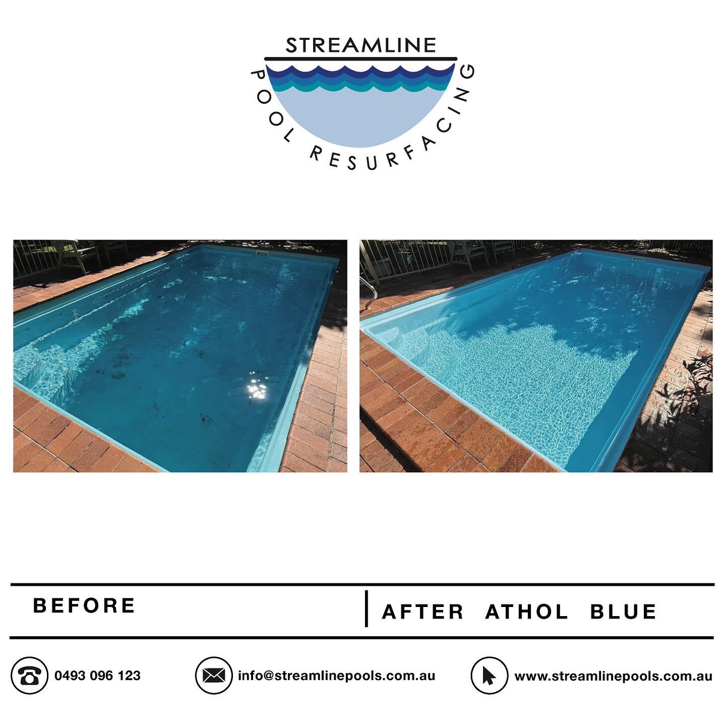 A recent job we completed in Battery Hill, Sunshine Coast. This was a repaint in Athol blue. 🏝️
.
.
.
#streamlinepoolresurfacing
#repair #swimmingpool
#fiberglass
#australianbackyard #maintenance #investment #sunshinecoast #repaint #refurbish #refresh #beforeandafter #sunshinecoast
#athol #blue
#osmosis
