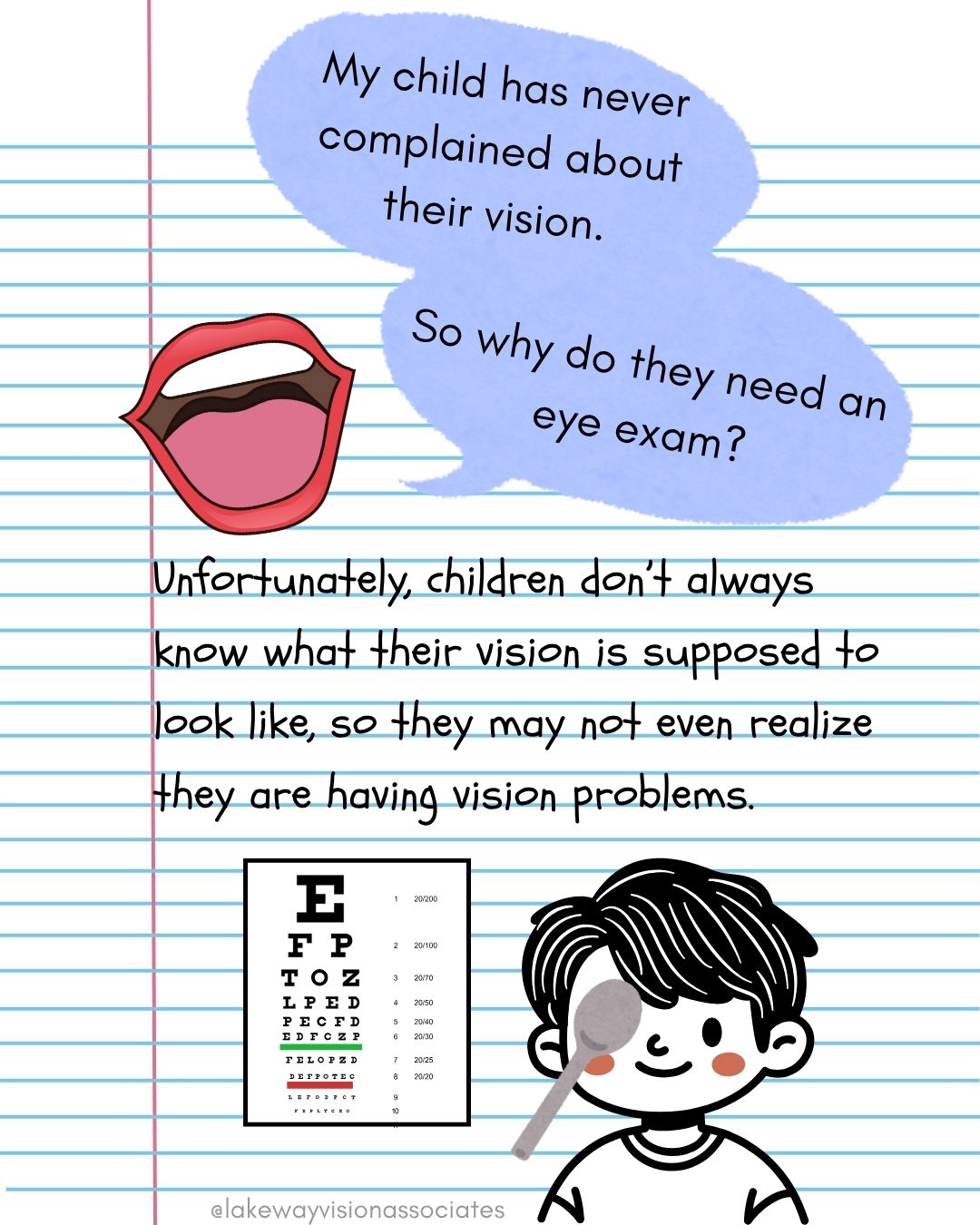 📚👁️🗨️Just because your child isn't complaining about their vision doesn't mean everything is A+!
Many kids don't even realize they're having trouble seeing, but their performance in the classroom may be telling you otherwise 💡👀
Trouble focusing?
Squinting or rubbing eyes?
Struggling in school without a clear reason?
It could be their vision!
Set them up for a year of success starting with a comprehensive eye exam at Lakeway Vision Associates! 📓📐⭐