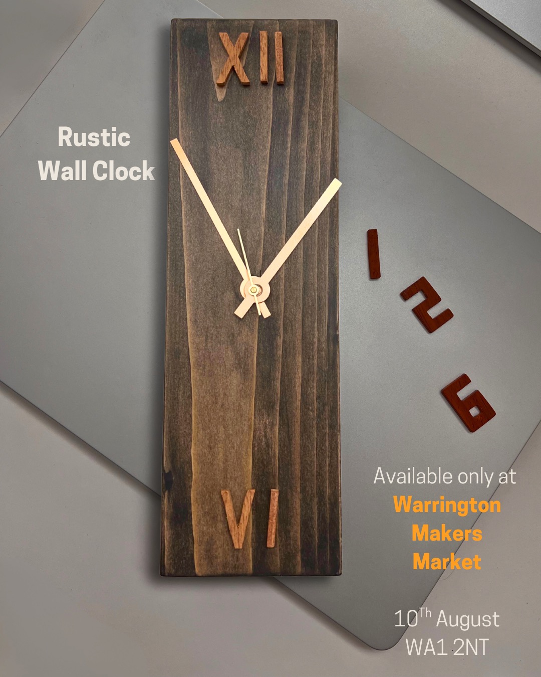This "time", it’s one of a kind — only at Warrington Makers Market.
🗓️ Sunday, 10th August
📍 WA1 2NT
⏰ 10 AM – 4 PM. #madituk #WallClock #HandmadeUK #WarringtonMakersMarket #Woodworking #ShopLocalUK #FunctionalArt #CraftedWithCare #TimelessDesign