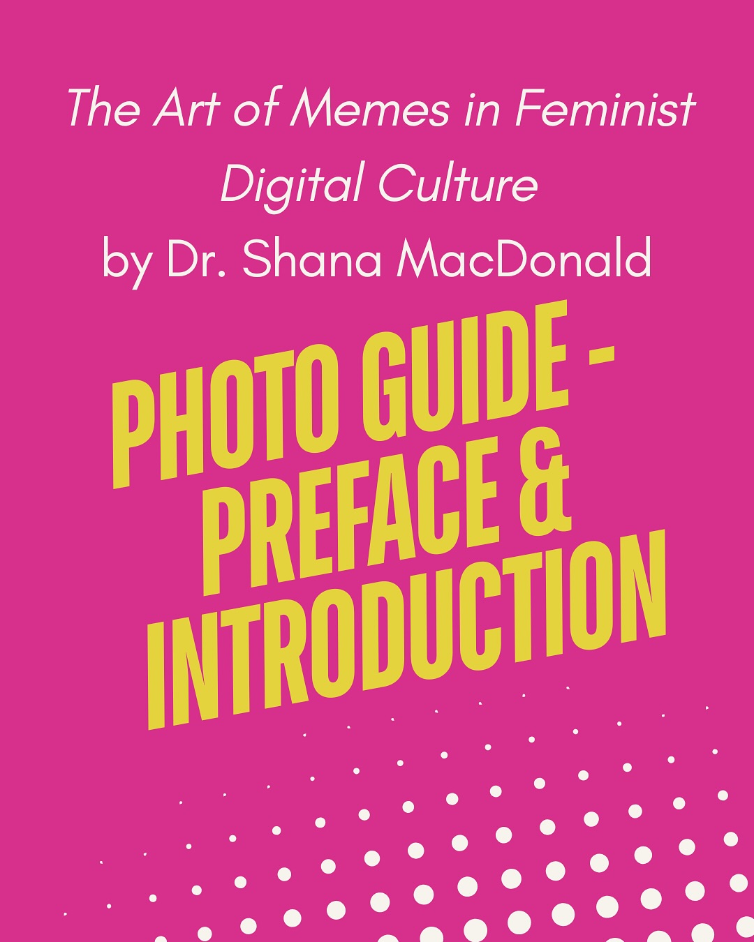 It’s August, which means it’s officially book publication month! 📚 Over the next few weeks, we’ll be sharing some supplementary content for those of you that are planning to read Dr. MacDonald’s forthcoming book “The Art of Memes in Feminist Digital Culture.” To begin, this slide deck contains all of the memes referenced in the book’s preface & introduction. Other chapters will follow, so be on the lookout!