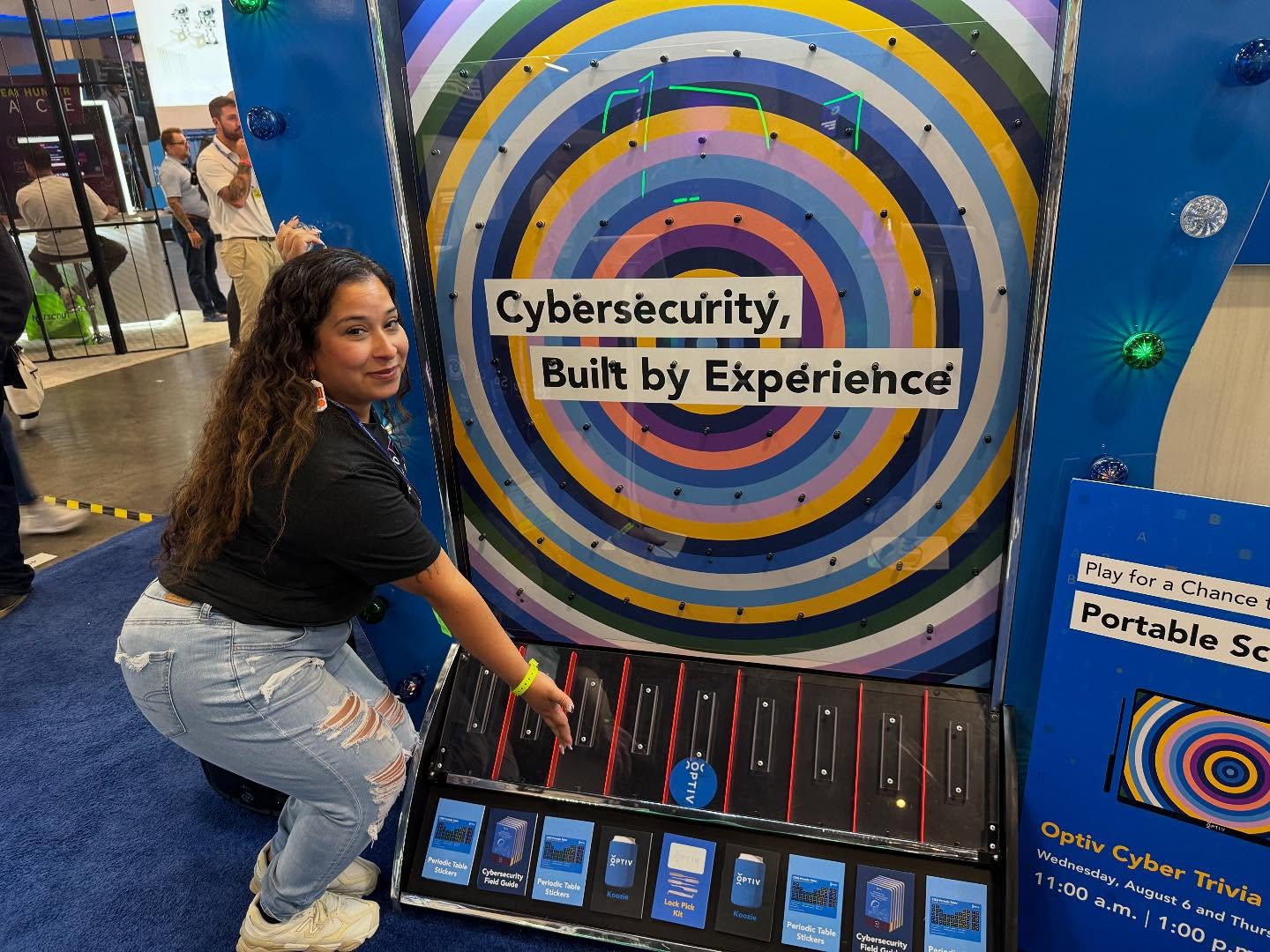 When you really want a lock pick kit and you end up winning one at a booth! Chefs kiss to manifesting 💋#optiv #blackhat2025 #hackersummercamp