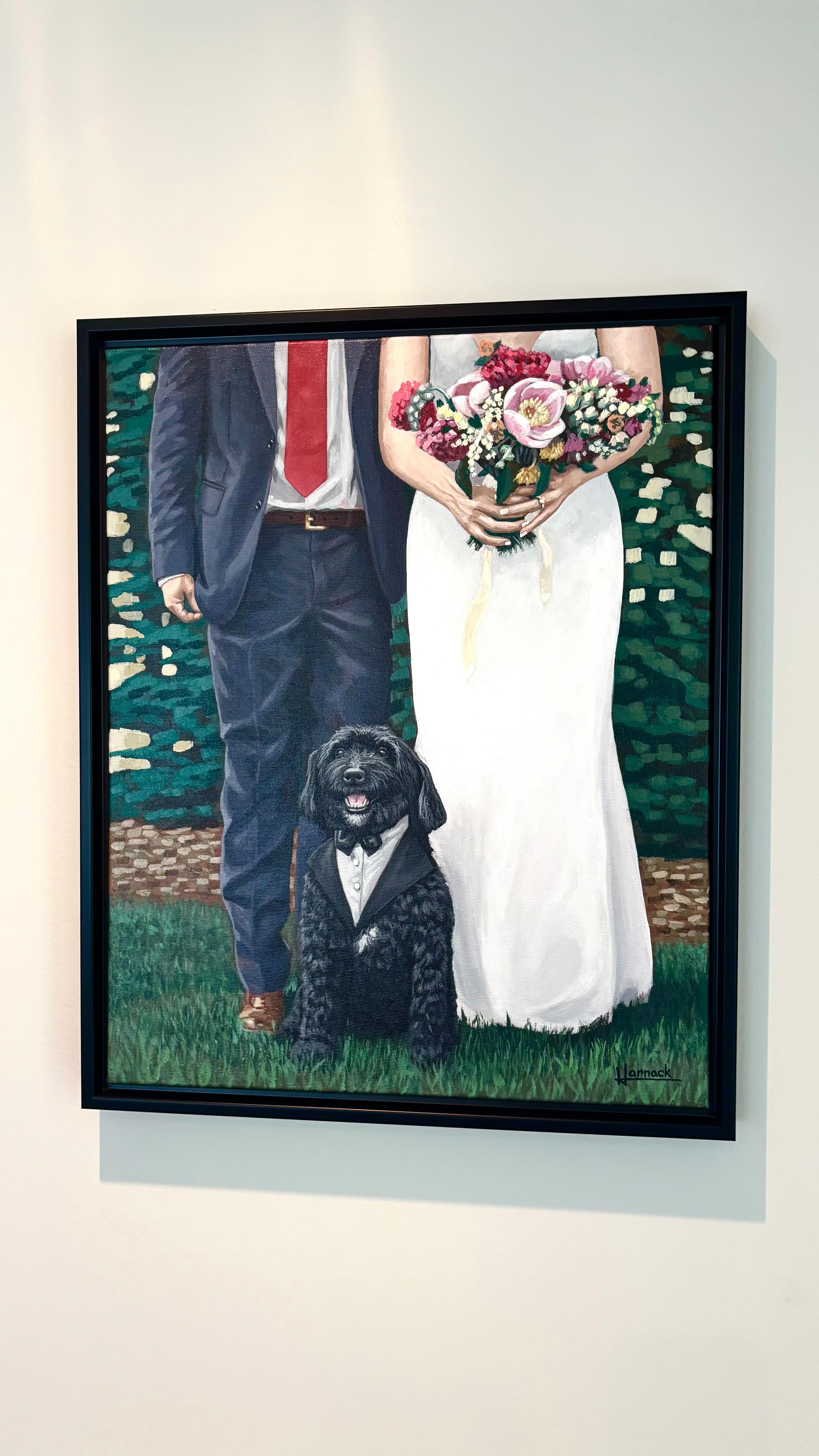 It’s been a while since I’ve taken on a commission like this, and I had a wonderful time creating it for two of my friends and their dog. 🐕 what do you think?
•
#weddingphoto #weddingpainting #wedding #dogart #dogportrait #yeg #yegart #edmontonart #edmontonartist