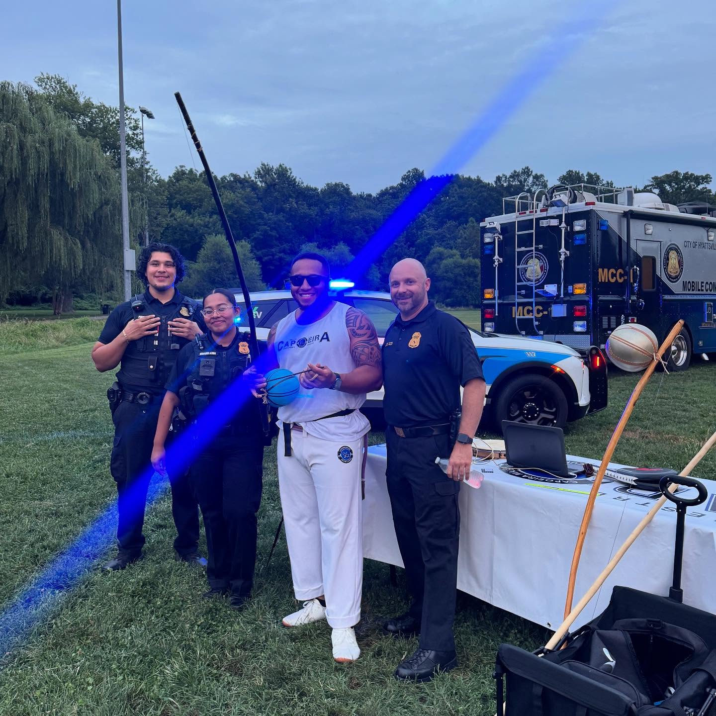 Spreading the word about Capoeira in Hyattsville at national night out! Thank you guys so much for having me! Much more to come!
#peixeboicapoeira #mestrecurisco #mestreluabranca #capoeira #capoeiramovies #capoeirabrasil #capoeiranago #capoeiraregional #capoeiranotiktok #capoeiramales #capoeiraeassim #capoeiratreina #love #art #game #combat #fyp #fypシ #fypシ゚viral #foryoupage #capoeiramuzenza #capoeiramusica #capoeiramusic