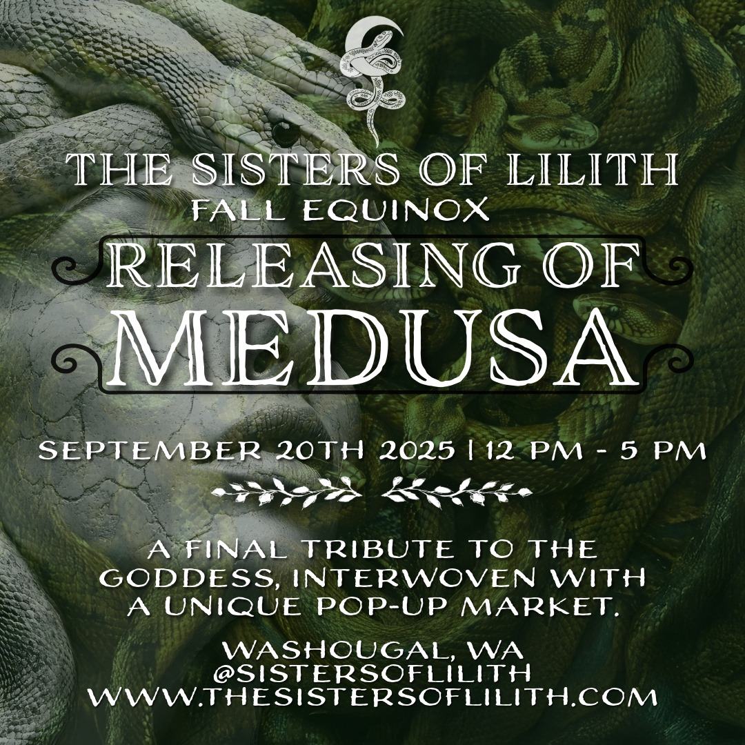 As the air cools and leaves shift colors, can you sense it?
A time for letting go is here.
This summer, Medusa offered her soothing rains to help us shed our worries.
With the Fall Equinox nearing, let’s take a moment to express our gratitude and set her spirit free. 🍂