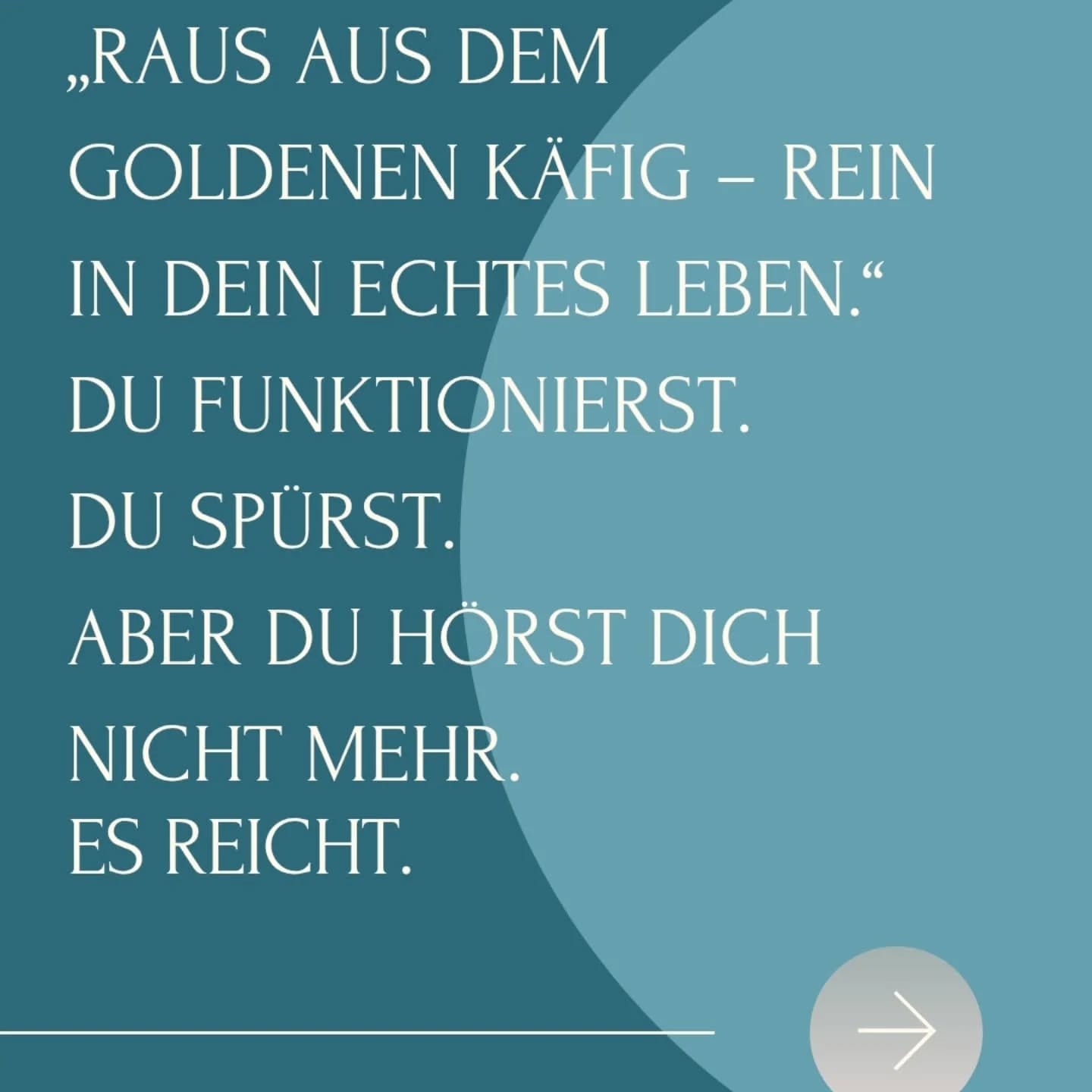 Du funktionierst – aber du fühlst dich nicht mehr.
Du hast das Lächeln perfektioniert. Die To-do-Liste. Den Alltag.
Aber innerlich?
Da ist Leere. Druck.
Und eine Stimme, die immer leiser wird.
Ich unterstütze intuitive Frauen wie dich dabei,
ihre innere Stimme wieder laut werden zu lassen.
Du lernst, Prioritäten für dich zu setzen.
Zu fühlen, was DU brauchst.
Und dir selbst wieder zu vertrauen.
Weil es Zeit ist, nicht mehr nur zu funktionieren.
Sondern dich wieder zu spüren.
💌 Schreib mir „INTUITION“ – und wir starten gemeinsam.
Love
Melanie
#goldenerkäfig #intuitivleben #selbstfindung #spirituellefrauen #funktionierenwarvorgestern #bauchgefühl #zurückzudir #weiblicheenergie #spirituellerweg #nikevibe #coachingfürfrauen #lebendigkeitfühlen #körperwahrnehmung #intuitionsstärken #spirituellesleben