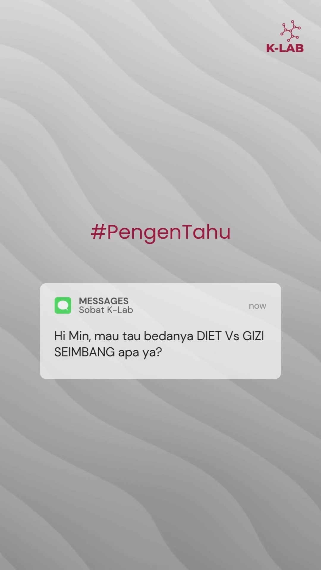 Diet adalah strategi. Gizi seimbang adalah kebutuhan.
Diet itu bukan soal lapar-laparan.
Gizi seimbang = tubuh tetap kenyang, otak tetap jalan, hati tetap senang 😄
#DietSehat #GiziSeimbang #HealthyNotHungry #ReelsEdukasi