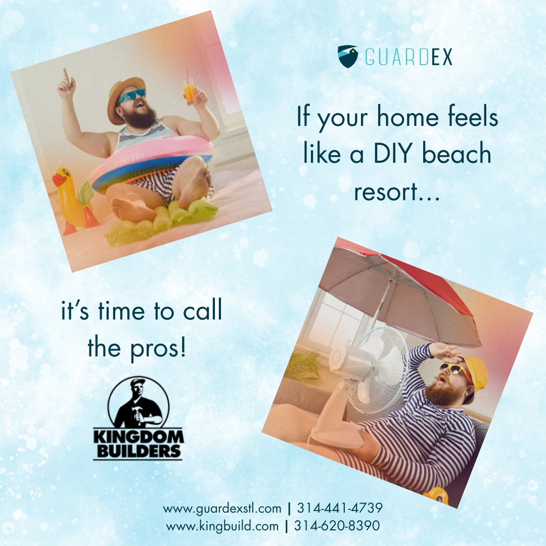 Desperate times call for beach chairs in the living room! 🏖️ If you’re turning your house into a heatwave hideout, it might be time for reinforcements.
☀️ Dreaming of a home that actually beats the heat?
🛠️ Ready for a space that works WITH the weather, not against it?
@kingdombuildersllc can transform it.
GuardEx can keep it cool.
No more sand in the living room. Just solutions that make summer feel like a breeze!
#HeatwaveHelp #HomeGlowUp #KingdomBuilders #GuardEx