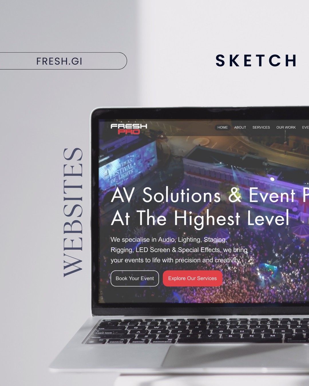 Fresh Pro AVL just got a fresh new look 💻✨ We’ve completely revamped their website, giving it a cleaner, bolder design that reflects the professionalism and technical expertise they bring to every event.
Keeping your website up to date isn’t just about looks, it’s about showing your value at first glance. In this case, the new site makes it easy for potential clients to understand exactly what @freshproavl offers and why they’re trusted by top names in the industry. Scroll through the clip to see the transformation!
Better yet, visit their site here: https://www.fresh.gi
#WebsiteRevamp #FreshProAVL #DigitalFirstImpression #ProfessionalOnlinePresence #SketchGi #WebsiteDesign #BeforeAndAfter #GibraltarBusiness #EventExperts