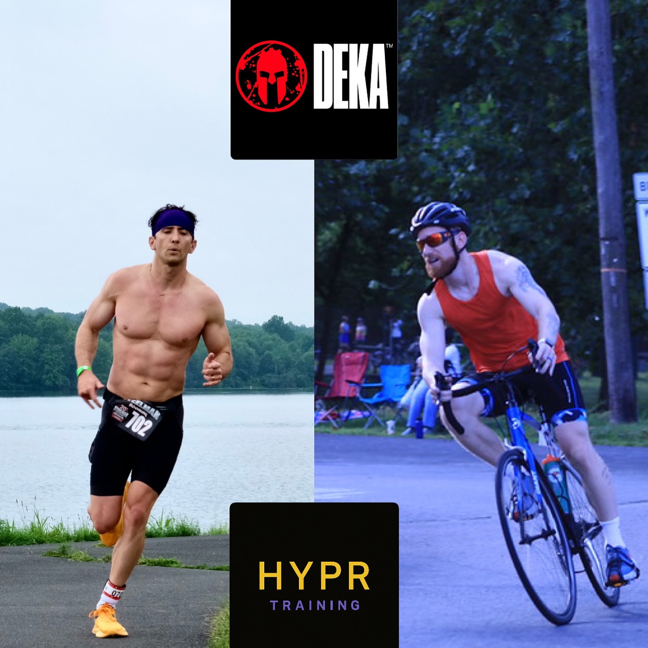 Good luck to HYPR athletes Austin and Jon as they take on @deka.fit this weekend! Deka is a high speed race with 10 strength component stations, and a 500m run before each station — totaling 5k of running.
