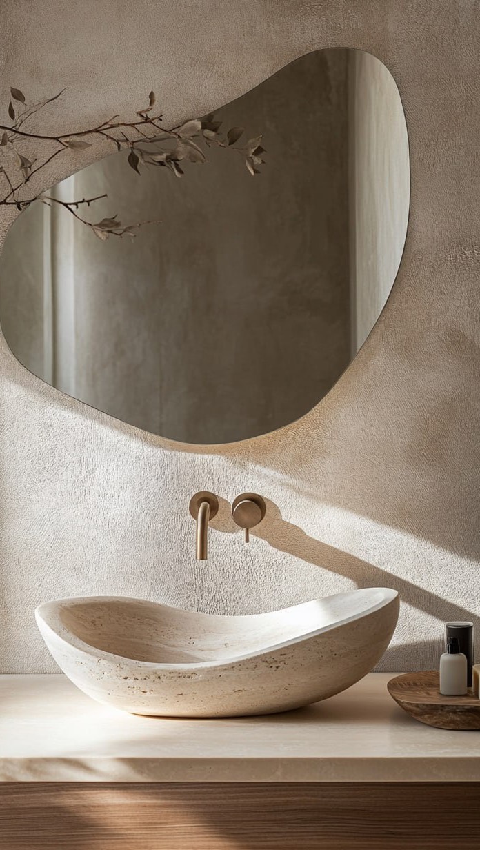 Each corner of this home is a quiet conversation between texture, tone, and form. From raw stone sinks to tactile wood slats and soft earth-tone linensâevery detail invites calm and connection.
This is a space that breathes.
Design by @areese.design đ
#WarmMinimalism #OrganicModern #InteriorInspo #CalmSpaces #NaturalInteriors #DesignDetails #EarthTones #WabiSabiStyle #MinimalistDesign #LuxuryInteriors #InteriorStyling