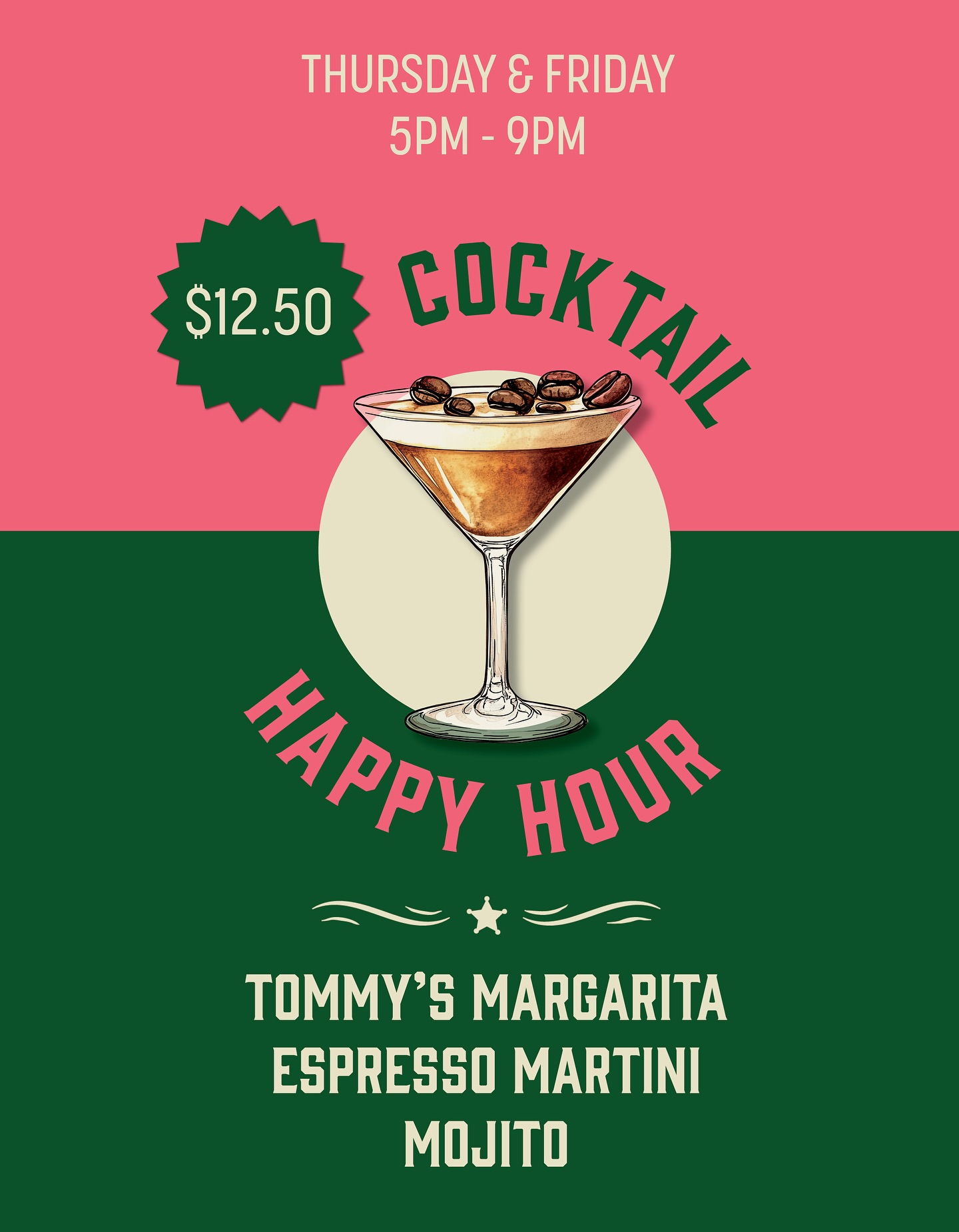 Sip sip hoooooray!
Join us every Thursday and Friday at The Keg for our ✨new✨ cocktail happy hour.
Well, technically it’s FOUR hours…
From 5-9pm enjoy a little pre-weekend treat with some of our favourite classic cocktails for only $12.50 🥳
💚 Mojito
🩷 Tommy’s Marg
🤎 Espresso Martini