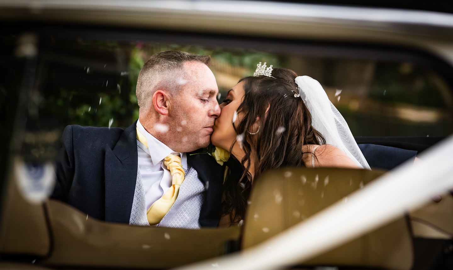 Lisa and Craig just after getting wed in West Bromwich.