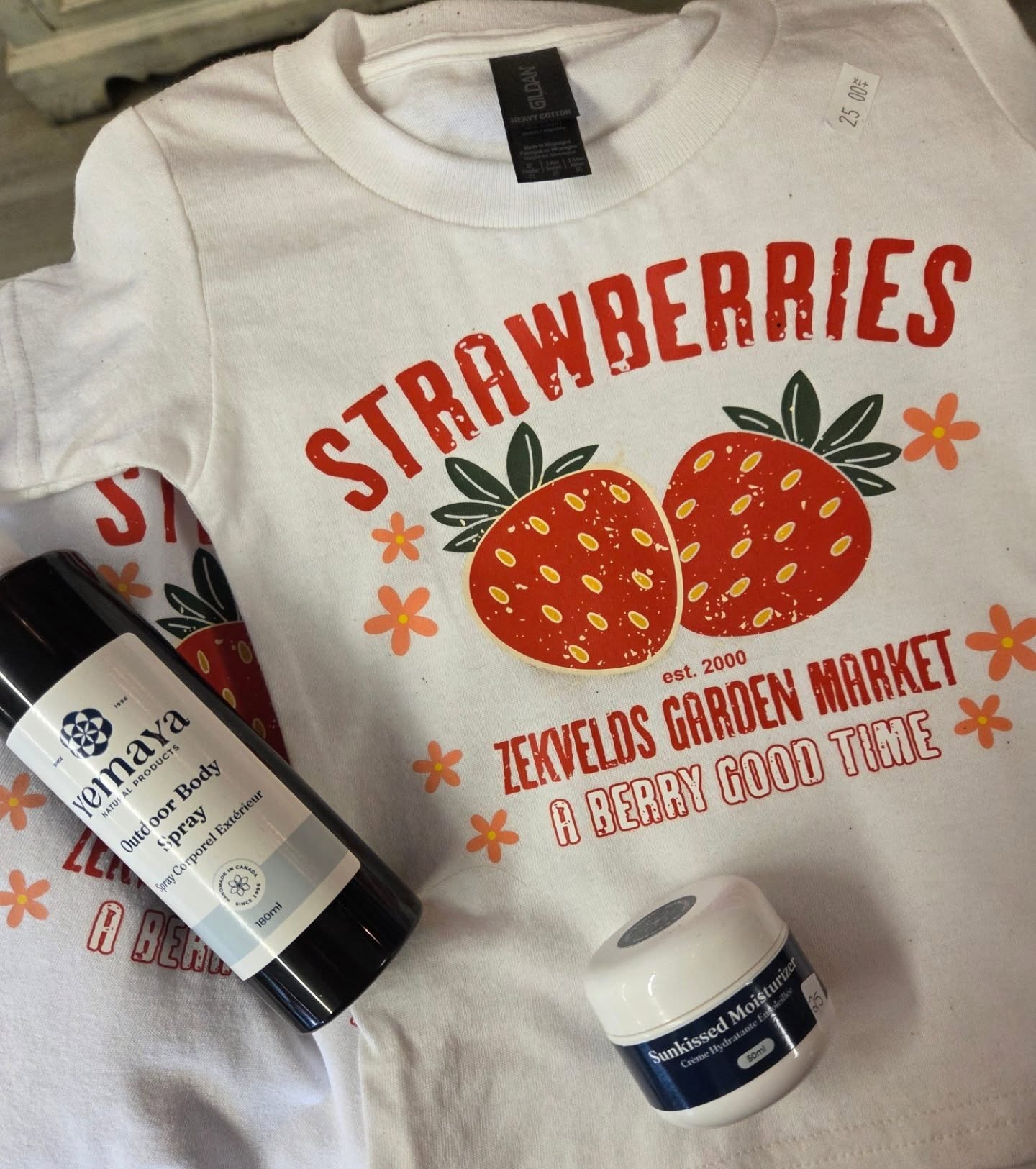 So many goodies at @zekveldgardenmarket to pair with our bug spray and sunscreen when you stop by for local pick up! #yemaya #zekvelds #market #Wyoming #Yemayanaturalproducts #fromfarmtoskin ##sarnia #brightgrove #grandbend #ontario #Canada #syrup #peaches #corn #shirts #fun #yummy #supportlocal #supporthandmade #shop #enjoy #adventures #accessories