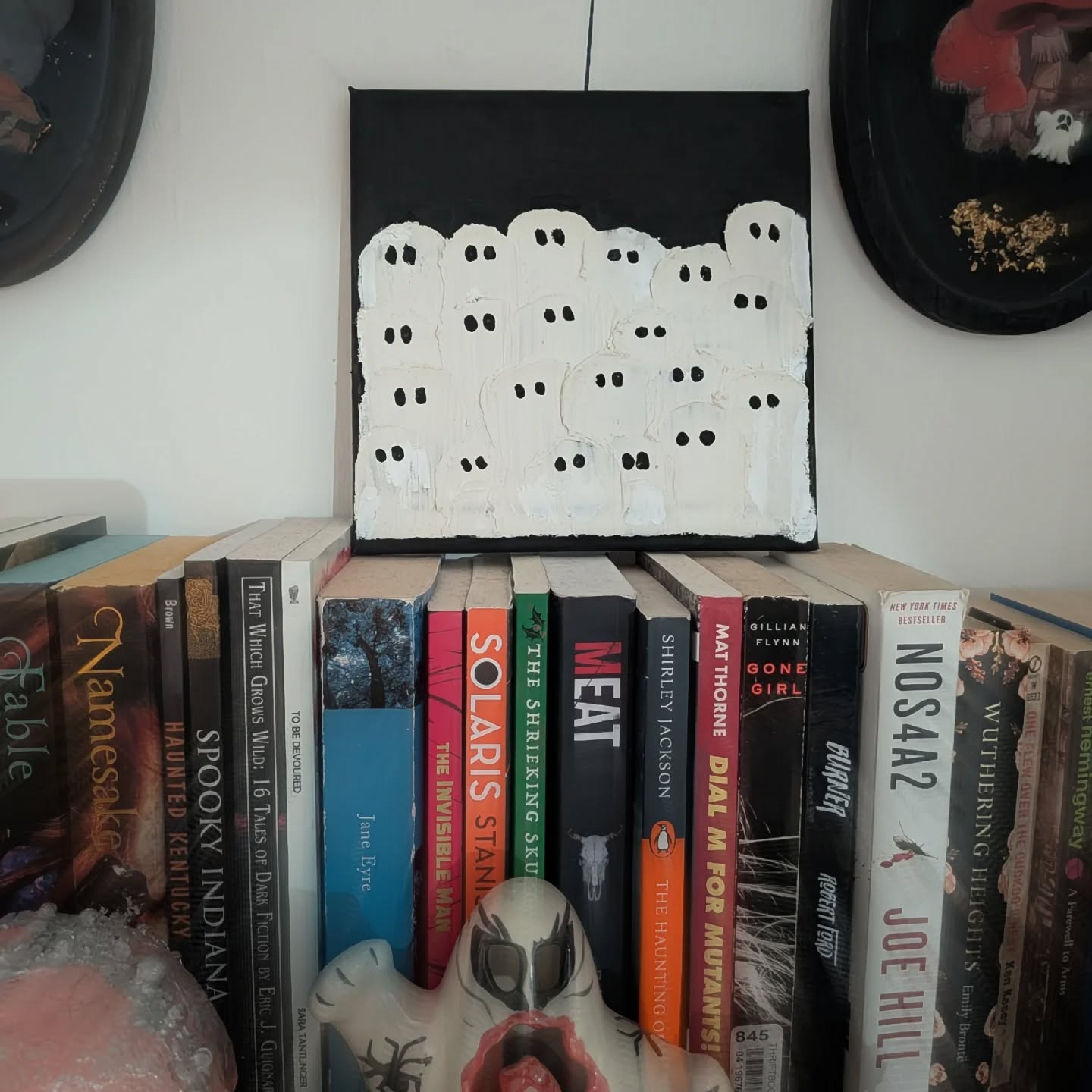 Had to make one of the viral ghost pictures too! I used spackle and it was a mess 🤣
#ghostpainting #viralghostpainting #artsandcraft #horrorlover #spookyseason #ilovehorror