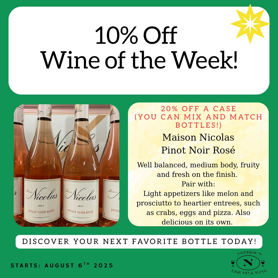 Come by Saturday between 12-3 to taste this deliciously refreshing wine with Barrett!