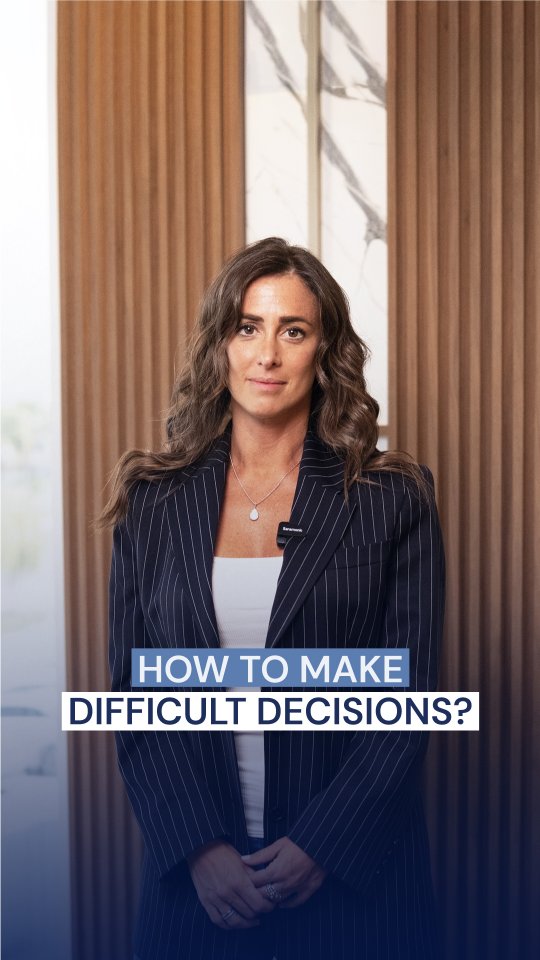 How should you go about making a difficult decision?