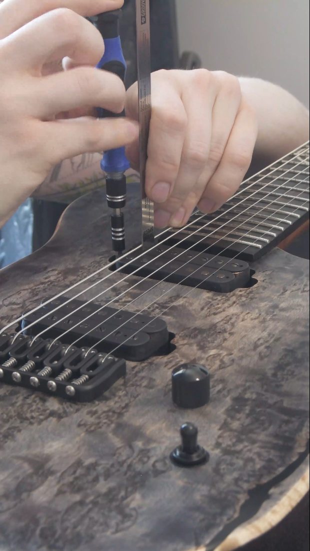 Community Build 2024, the final setup.
Here we have it, the guitar YOU spec'd out and I built. Finally complete and ready for action🤘🏼
- Daedalus 7-string
- 27" scale length
- Ebony fretboard with custom inlay
- Mahogany body with a Karelian birch top, finished in Lunar Grey
- Walnut/Maple 5-piece neck
- @hipshotproducts hardware
- @seymourduncanpickups Nazgul/Sentient set
- 1 Volume (with coil split), 3-way Toggle switch
- @schallergmbh Strap locks
And as usual, put in its case from @vscases_custodie_
You guys really spec'd out something special, and the 2025 looks to be quite a beast as well! Thank you so much everyone, this was a blast🤌🏼
The CB24 is now available and will be up on the site soon. If you wanna snag it up before then, get in touch!
#ipguitars #customguitar #communitybuild2024 #luthier #handmadeguitar #madeinfinland #guitarsofinstagram #guitars