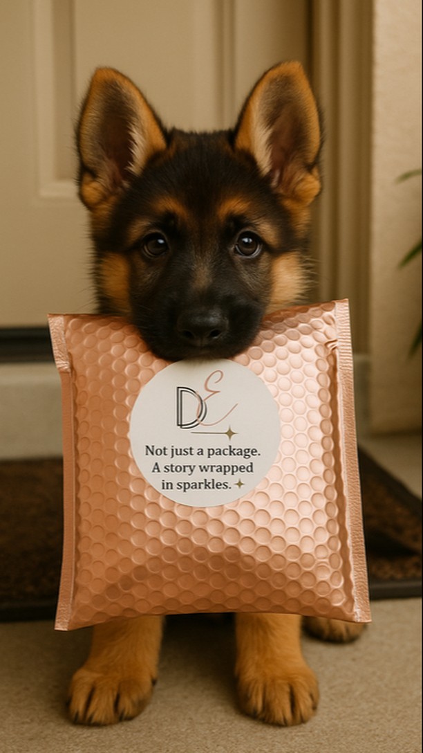 💌✨ Guarded by Samson — our AI-powered delivery pup.
He doesn’t just wag his tail…
He guards your sparkles like they’re sacred.
✨P.S. He may be cute, but he takes your sparkles seriously.
Want to meet the rest of the squad? Stick around 💎
#DivergentElements #JewelryDelivery #AIassistant #CuteDogAlert #UnboxMagic