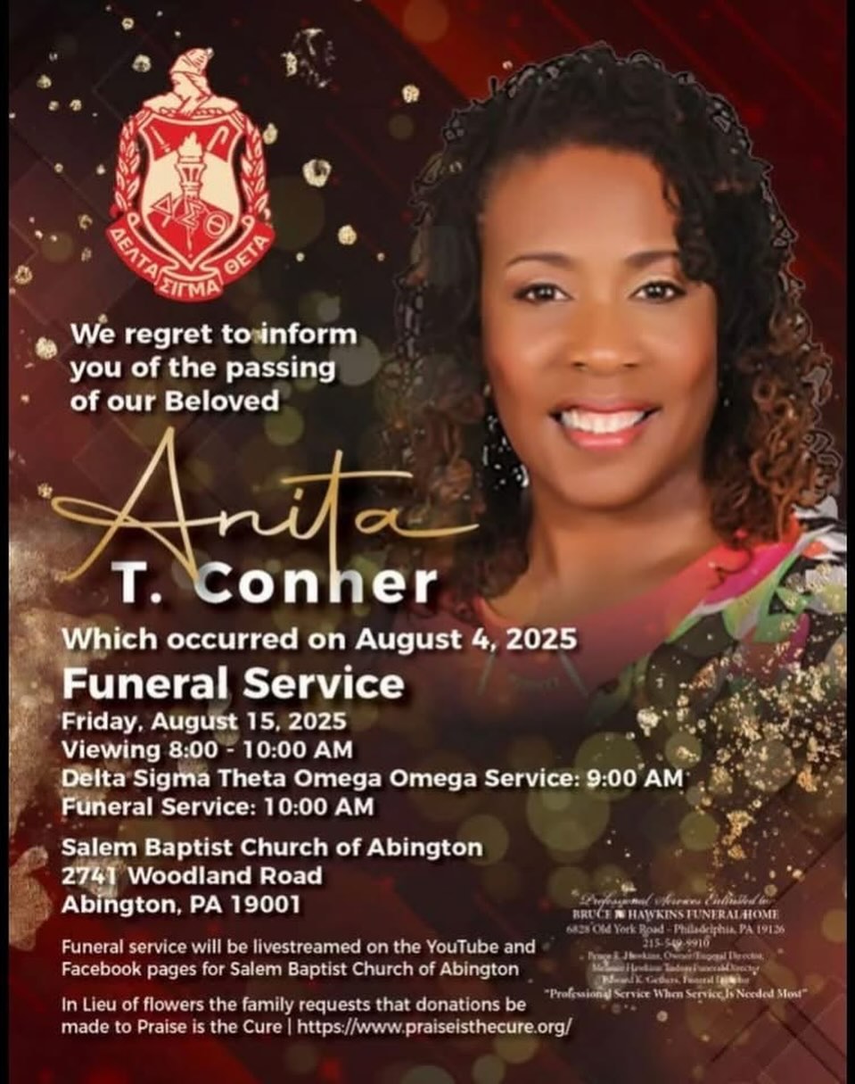 Celebrating the beautiful life and legacy of Anita T. Conner. A warrior, a visionary, and a light in our community. Her impact will live on forever. 🕊❤️ #PraiseIsTheCure