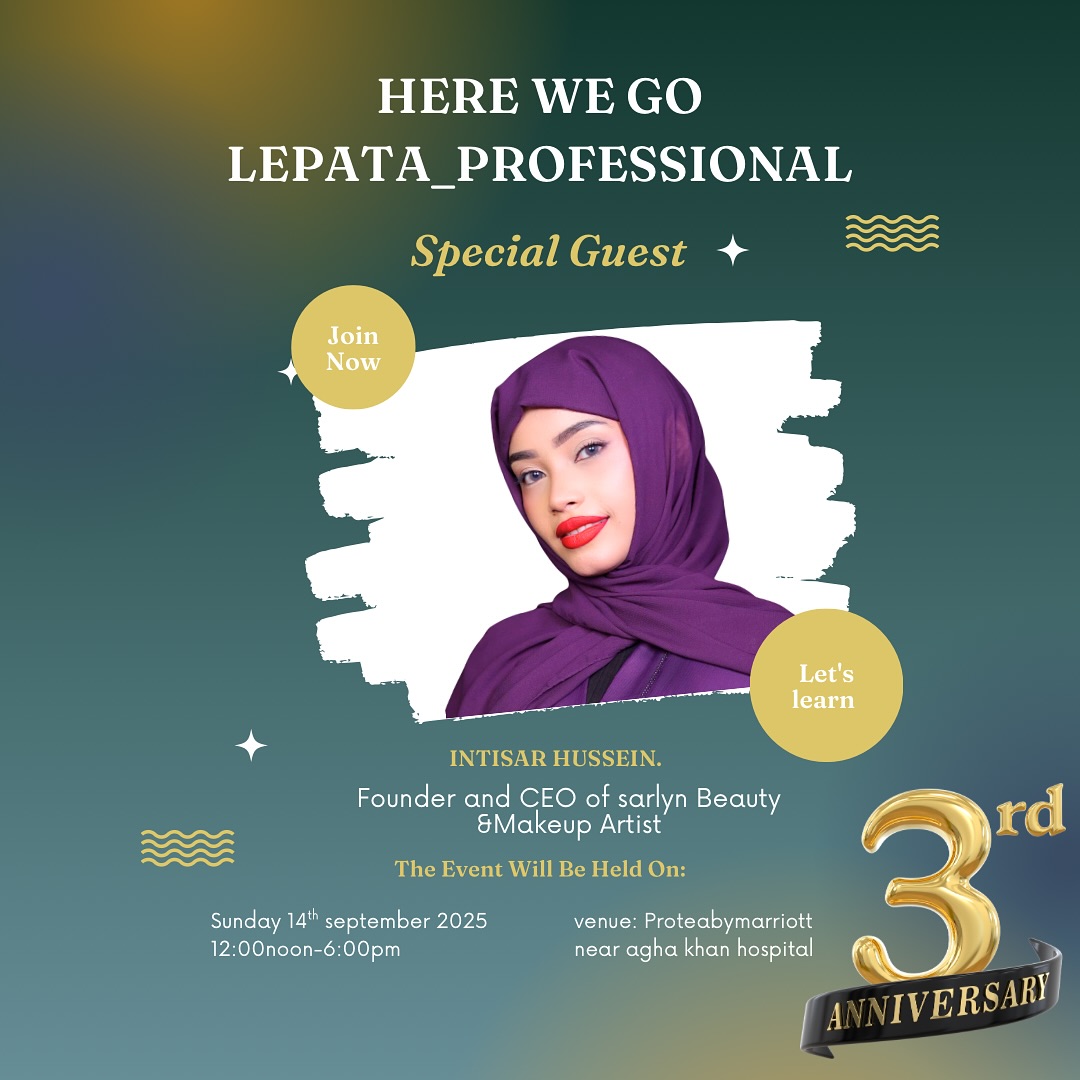 @sarlyn.beauty @sarlyn.official is attending Lepata Professional Day!
We’re excited to welcome one of the amazing professionals shaping the beauty industry. 💅✨
Can’t wait to learn, connect, and grow together!
📍 Protea Hotel by Marriott
🗓️ [14-09-2025|
🕛 12PM – 6PM
#LepataProfessionalDay #BeautyExpertsTanzania #LepataCircle #ImAttending #SpaAndBeautyPros