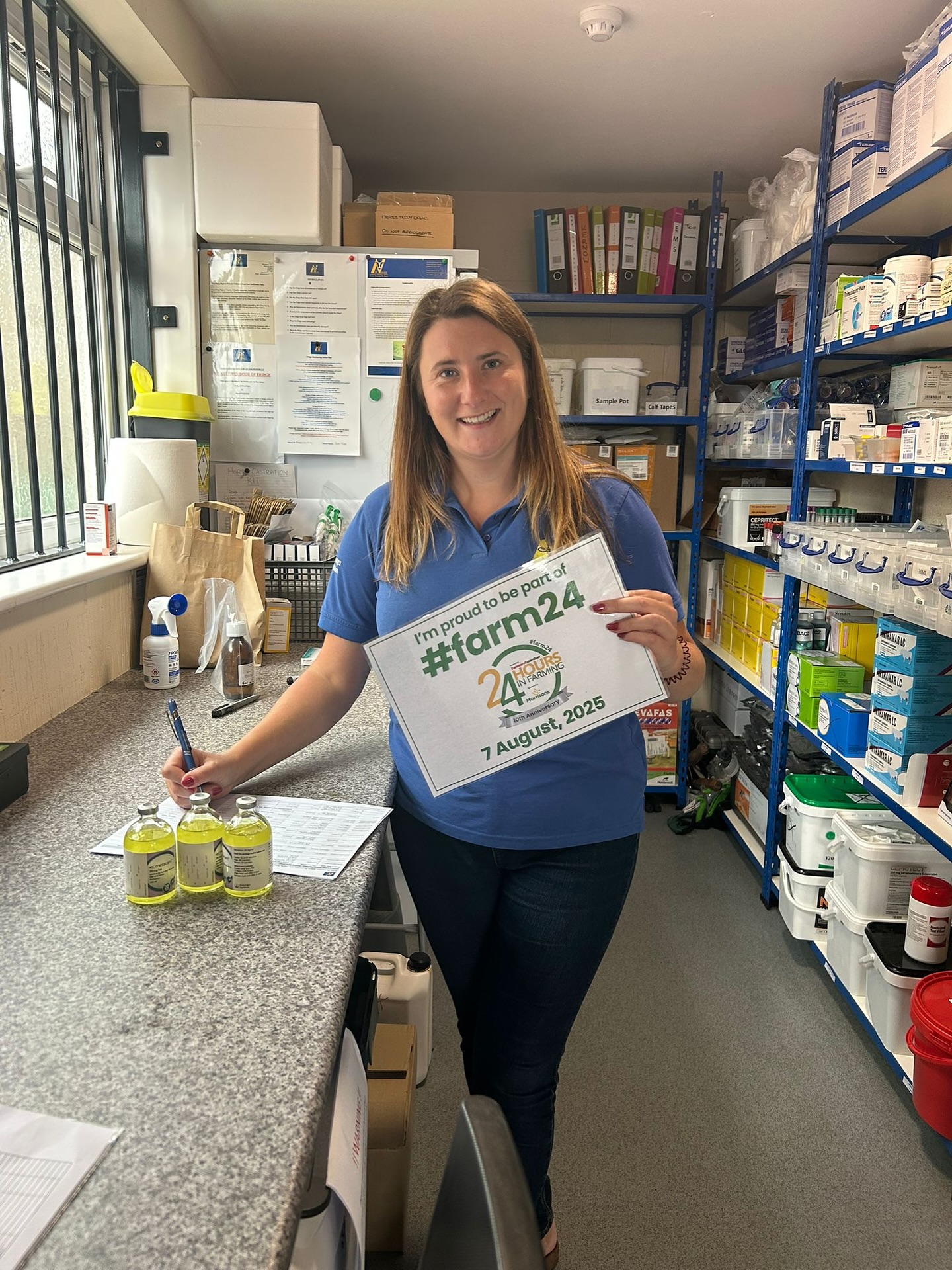 #FARM24
While our vets support farmers out on farm, our reception team are the real superstars keeping things running behind the scenes! Here’s TB Administrator Zoe making sure our stock levels are correct 💊