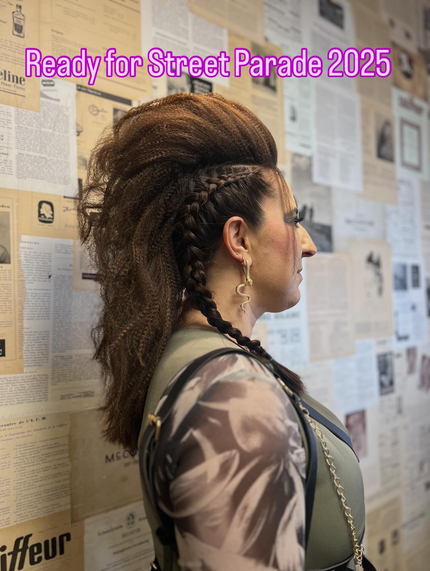 Ready for the Event 🥳🥳 #mccoiffuresihlquai #streetparadezürich #besthair #rave