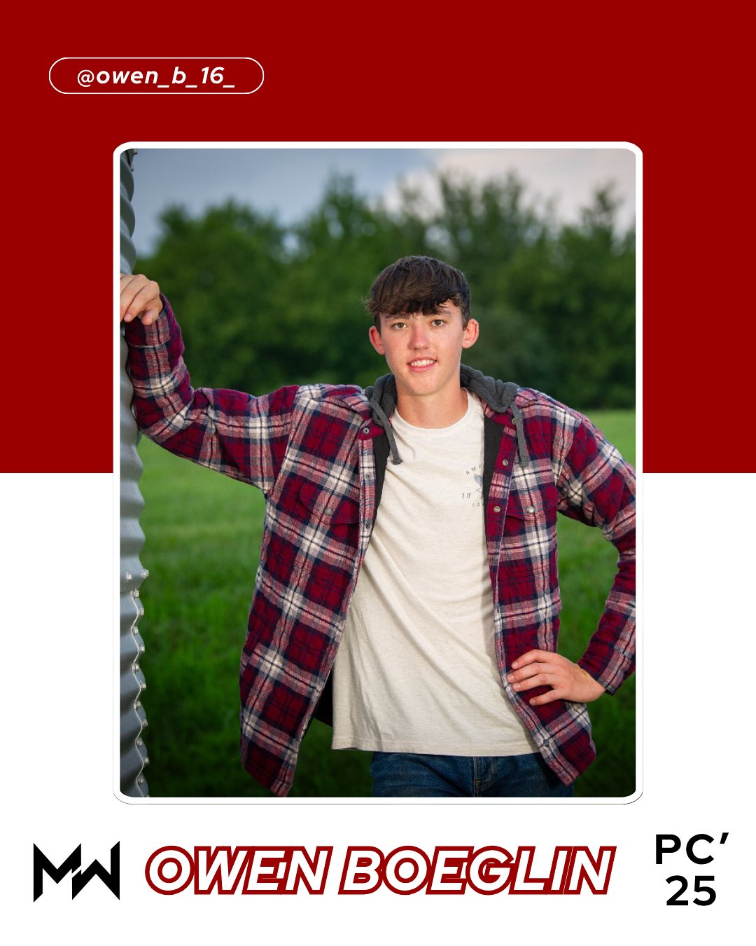 New Member Spotlight:
"Hi, my name is Owen Boeglin and I am from Ferdinand, IN. I am a freshman majoring in Mechanical Engineering Technology. This year at Marwood I am excited to play intramural sports, get to know everyone, and watch basketball games with everyone"