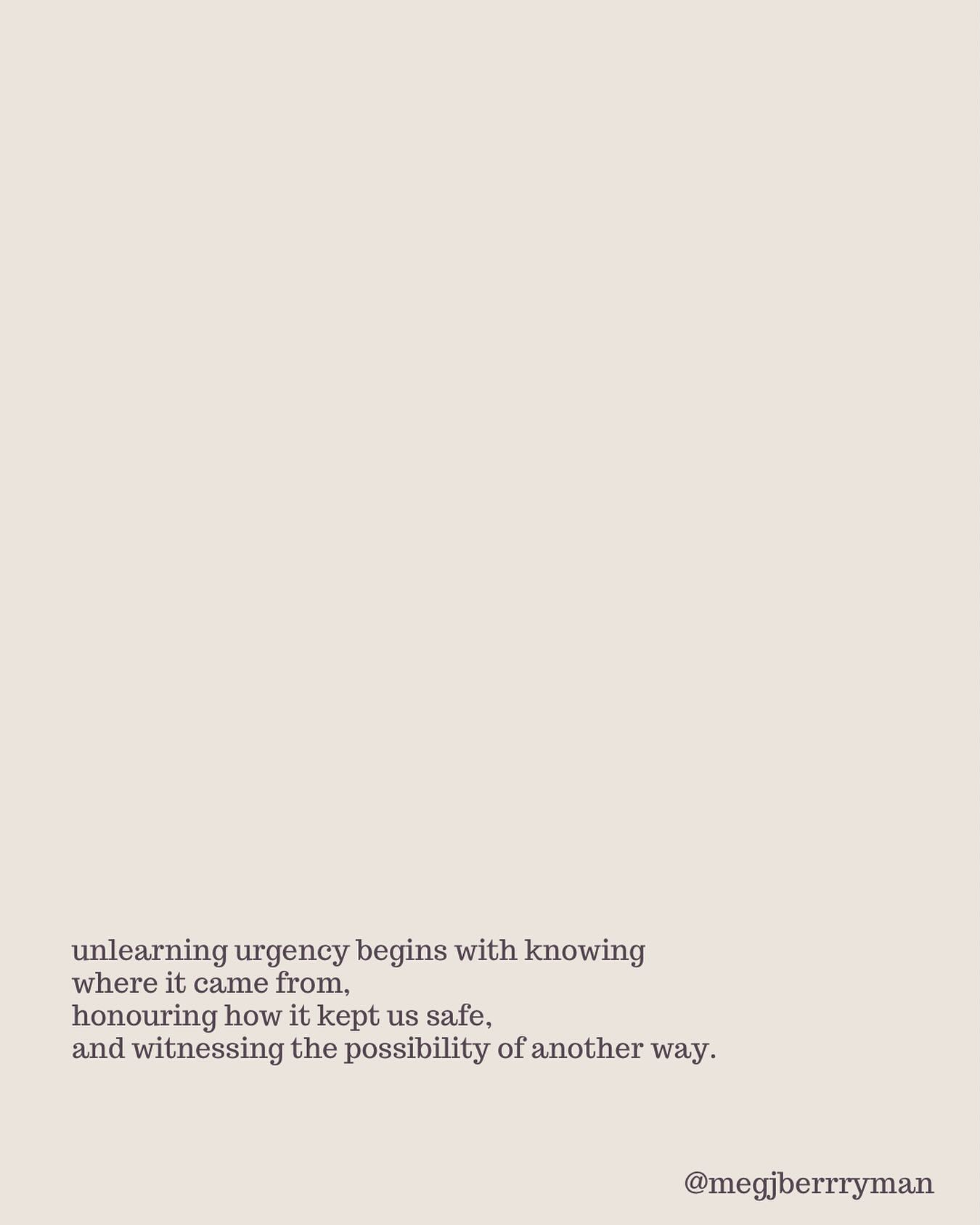 Unlearning urgency is coming.
You’ll wanna be on my mailing list to be first to hear about it.
#unlearningurgency