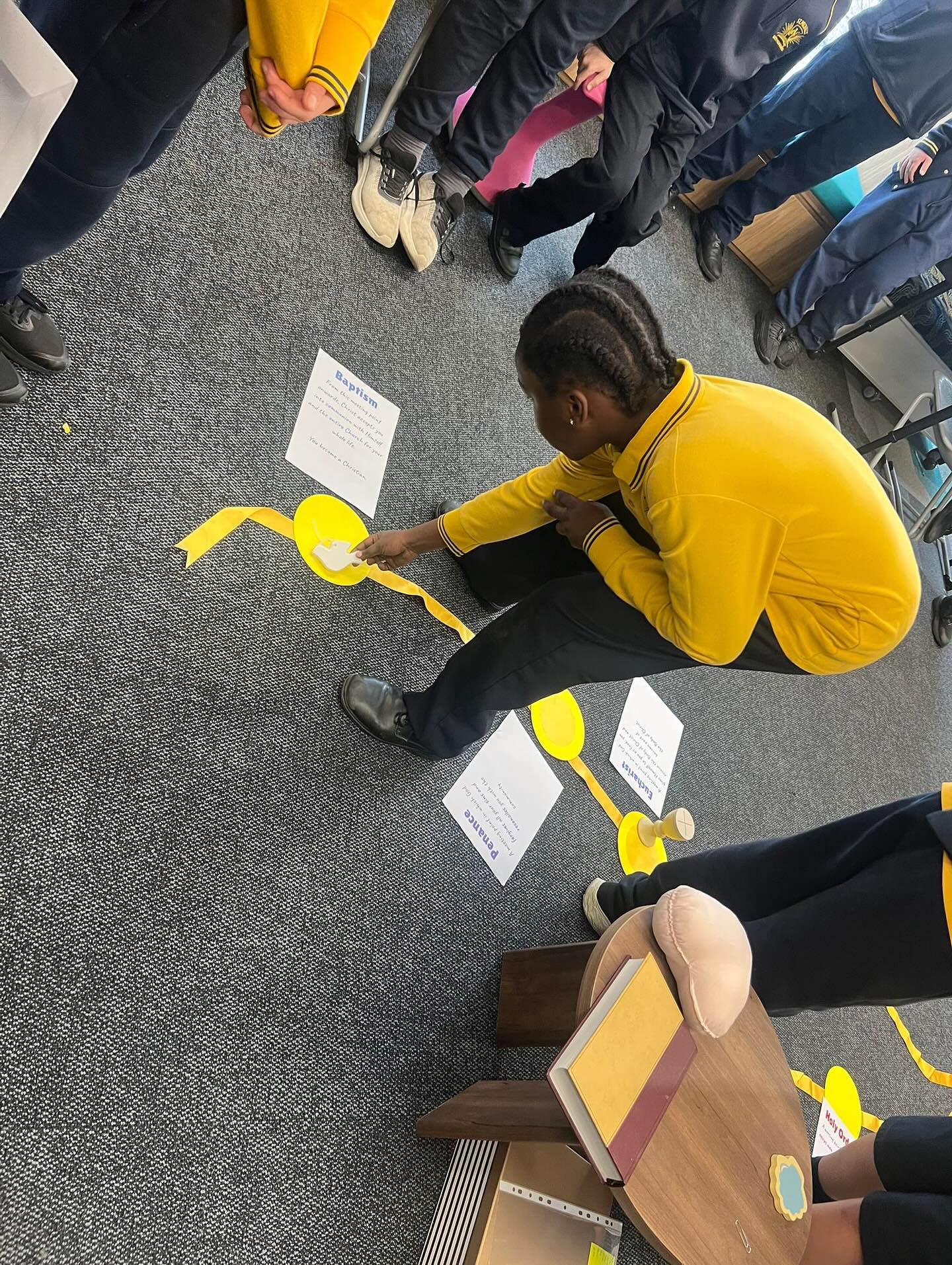 Our Year 5 and 6 students began their Filled with the Spirit: Journey to Confirmation unit by revisiting the 7 Sacraments of the Catholic Church.
Through this hands-on experience, the students were able to explain each of the Sacraments and why they are important in a Catholic’s faith journey.