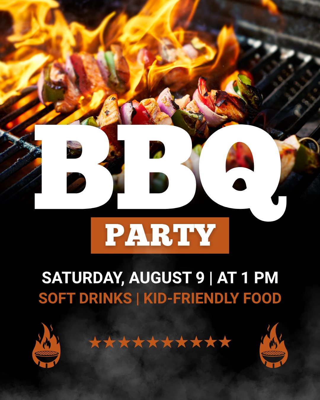 For English, read below
🔥 Påminnelse – Grillfest i morgon! 🔥
Vi ses i morgon, lördag den 9 augusti kl. 13:00, på Allstars Training Center, Svetsarvägen 22, för en härlig grillfest!
Ta med familj och vänner – vi bjuder på soft drinks och barnvänlig mat.
🔥 Reminder – BBQ Party Tomorrow! 🔥
Join us tomorrow, Saturday, August 9 at 1:00 PM, at Allstars Training Center, Svetsarvägen 22, for a great BBQ party!
Bring your family and friends – we’ll have soft drinks and kid-friendly food.