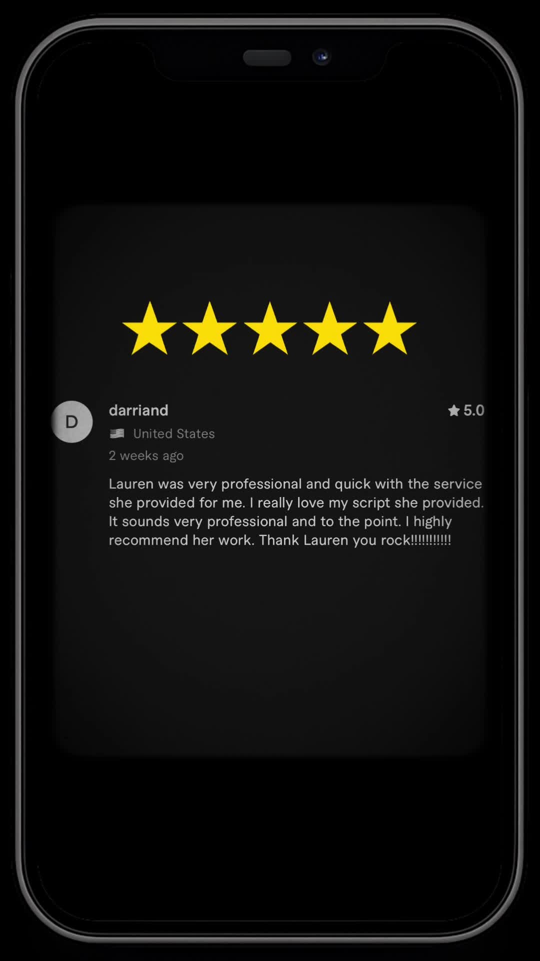 When a client drops a āYOU ROCK!!!!!ā at the end of their review, I melt a little š„¹
Thank you so much for trusting me with your script, Darrian! Iām so glad you loved it. Quick, professional, and to the point is kind of my thing.
Now excuse me while I go read this 12 more times like itās a love letter šš
P.S. Find Lauren (that's me!) on @Fiverr at Fiverr.com/LaurenMeikle for human-generated copy that converts ā
#FiverrPro #FiverrCopywriter #HireACopywriter #WebsiteCopywriter #ConversionCopywriting #CopyThatSells #FreelanceCopywriter #CopywriterLife #SmallBusinessMarketing #ContentMarketingTips #SalesPageCopy #EmailMarketingCopy #CopywritingTips #MarketingForFounders #LKMCreative
