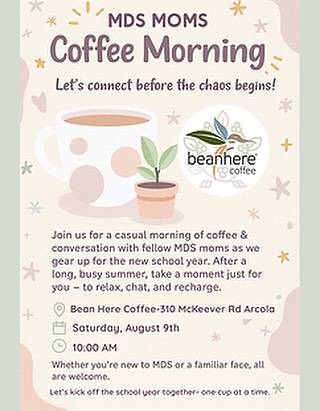 ☕️ Looking for some coffee and community before hitting up the stores this tax-free weekend? 🌟 Join us for a cozy chat and a caffeine boost! Let’s connect before school madness begins. Who’s in? ☀️#CoffeeAndCommunity #TaxFreeWeekend #mdsmoms