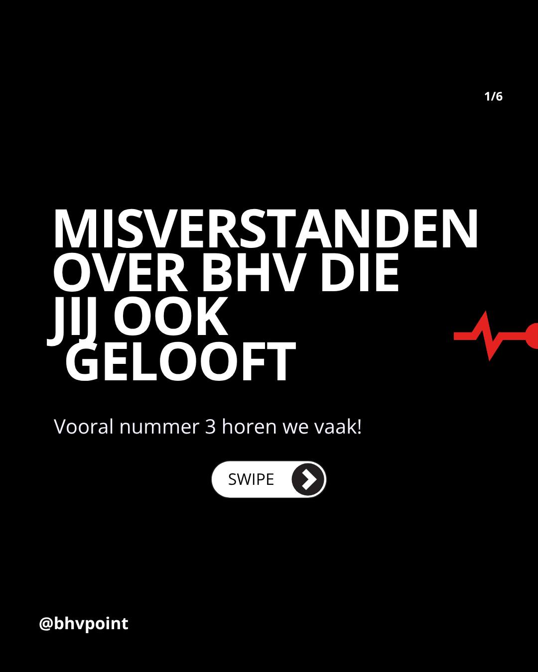 Deze 4 misverstanden over BHV geloof jij ook.
Er is te weinig kennis over BHV. Deze 4 misverstanden horen we nog regelmatig. Hoog tijd om ze uit de wereld te helpen.
→ Een EHBO cursus is hetzelfde als BHV
→Een BHV-certificaat is voor altijd geldig
→ Alleen grote bedrijven zijn verplicht om BHV training te nemen
→ Inlichten over het calamiteiten plan is genoeg
De juiste kennis en juist handelen in een noodsituatie maakt het verschil tussen chaos en controle.
#bhvmythes #veiligwerken #bhvtraining #ehbobedrijf #arbeidsveiligheid
#BHVpoint #BHV #reanimeren #BHVcursus #BHVtraining #levensredden #veiligwerken