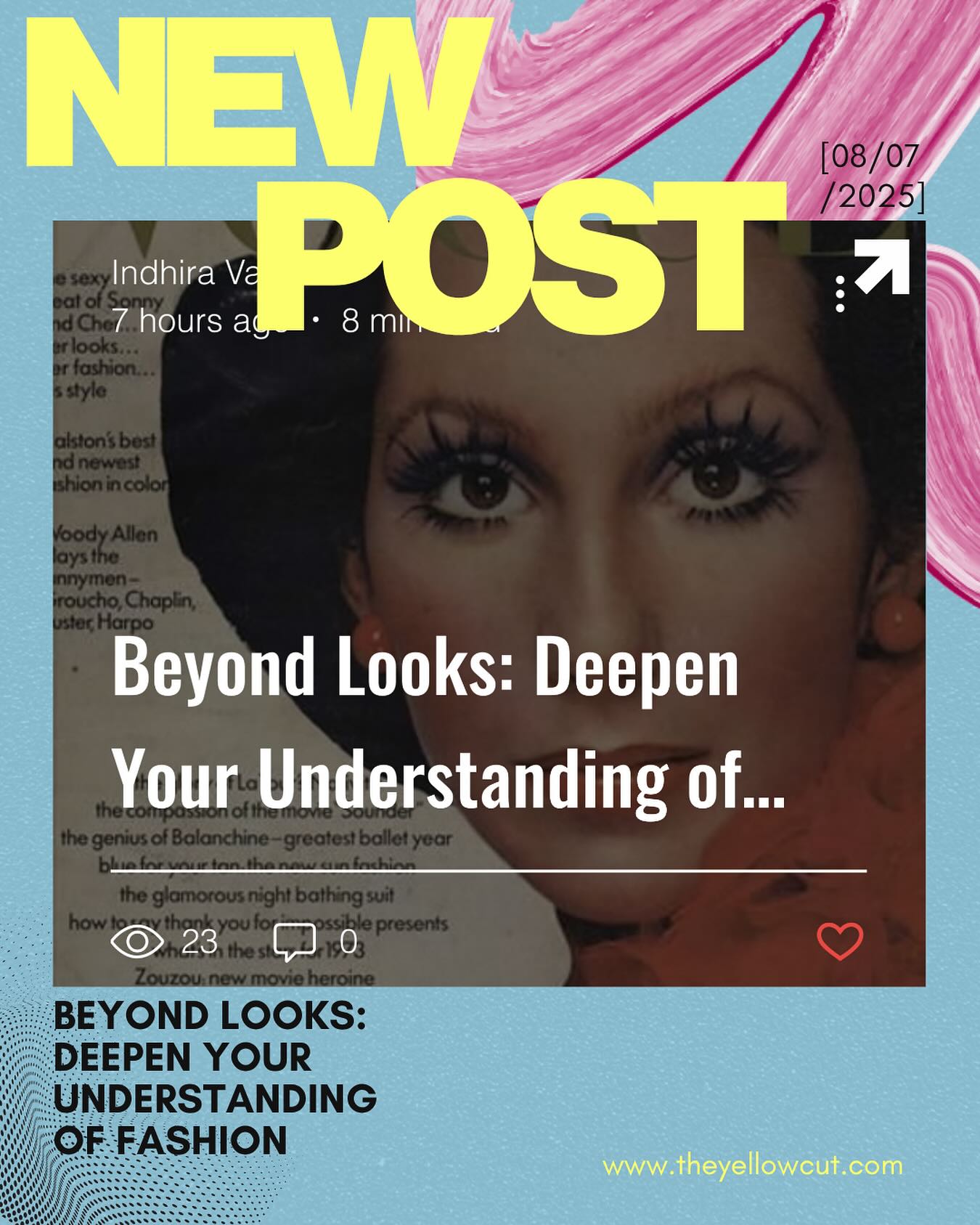 Beyond Looks: Deepen Your Understanding of Fashion
Fashion isn’t just what you wear, it’s a reflection of yourself. Let the mirror be where you meet parts of yourself you’ve never seen before.
New blog post dropped. Tap the link in bio to explore the depths of fashion beyond its surface.
#theyellowcut #beyondlooks #fashionhistory #vintagefashion #fashionandmusic