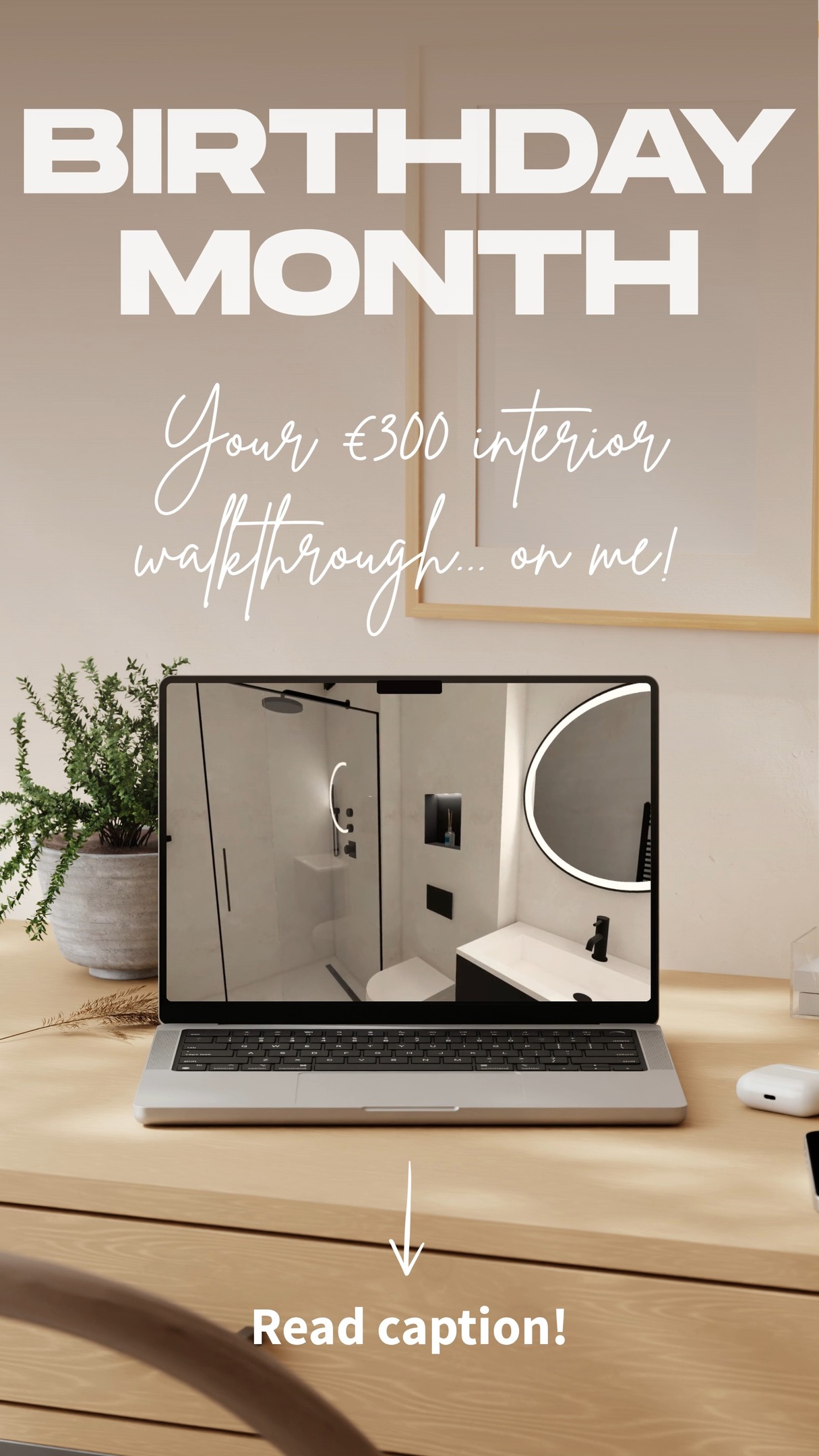 It's my birthday… but you get the present! 🎁
To celebrate, I am gifting you something special! When you book your design project this August, you will receive a free personalized video walkthrough of your future space (worth €300) included in your package.
This is more than just a 3D image.
It is the chance to walk through your future space before it even exists, to feel the light, see the colors and imagine life in your new home.
Offer available only until 31 August.✨
www.kvl-design.nl
#interiordesign #interieurinspiratie #interieurstyling #homedecor #wooninspiratie #modernhome #duurzaamwonen #interiorideas #huisinspiratie #interieurtips #interiordeal #designdeal #walkthrough #3dwalkthrough #homemakeover #dreamhome #kvldesign #interieurontwerpstudio #interiordesignstudio #interiordesigninspo #augustdeal