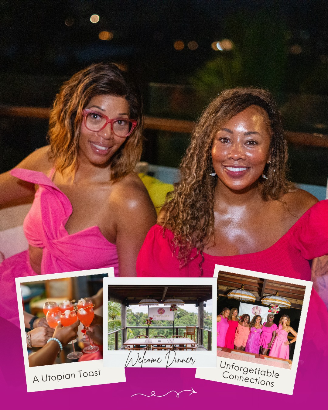 And just like that, the evening began not just with a dinner, but with a moment of connection, where women gathered not only to share a meal, but to share a vision. A vision of growth, of healing, of embracing the journey ahead. 🌅
It wasn’t just a welcome; it was a celebration of the stories we brought, the strength we carried, and the bonds we were about to form.
In the quiet moments between laughter and conversation, we found the space to recalibrate and align with our highest purpose.
As the evening unfolded, we knew this was only the beginning…a collective step toward transformation, empowerment, and the limitless potential that lays within each of us. 🌍✨
#utopia #utopiaretreat #utopianexperience #bali25 #theutopianexperiencebali #welcomingdinner #mindbodyconnection #wellnessretreat #womenempowerment #baliretreat #peaceofmind❤️