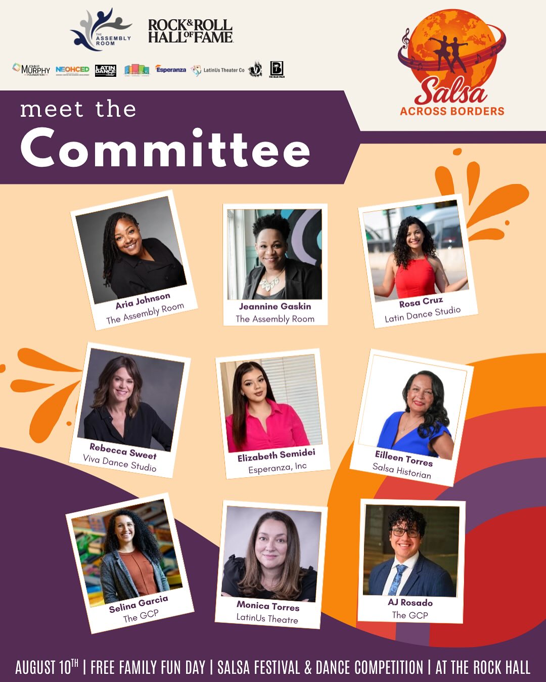 🌍💃🏽 MEET THE COMMITTEE 💃🏽🌍
Behind every great event is a powerhouse team, and this one brought the rhythm, the vision, and the heart.
From cultural strategists to salsa historians, community organizers to dance educators, this extraordinary crew has been working behind the scenes for months to make Salsa Across Borders more than a festival. It’s a movement. A celebration. A bridge across communities.
Join us in thanking this incredible committee for their dedication, creativity, and love for the people of this city. Because of them, August 10th will be a day to remember.
August 10th | 10am to 6pm
Rock & Roll Hall of Fame
FREE Family Fun Day
Salsa Festival + Dance Competition
Workshops • Performances • Social Dancing
Let’s dance, connect, and celebrate what unites us.
#SalsaAcrossBorders #CommunityInMotion #BridgingBlackAndBrown #CulturalConnection #DanceAsResistance #MeetTheCommittee #SalsaDancing #ClevelandEvents #TheAssemblyRoom #Cleveland