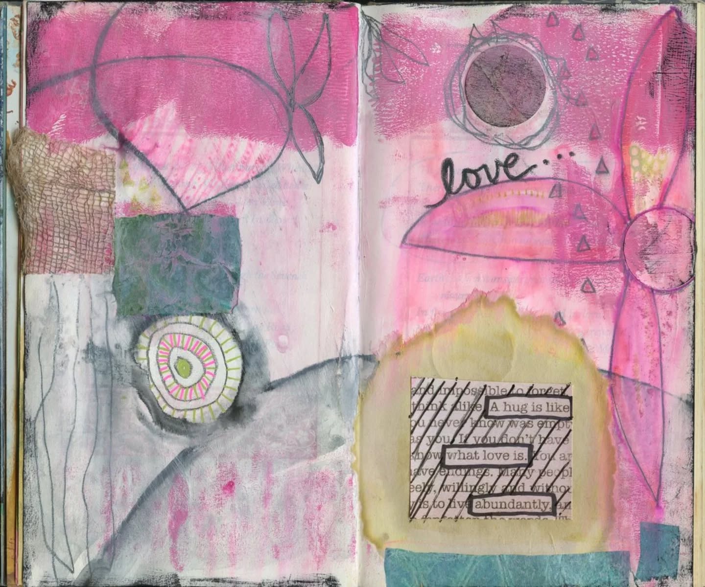 A hug is like
what love is... abundantly
#pickandmixartwithJulie #arthabit #artjournal #artjournaling #dailypainting #artastherapy #doitfortheprocess #imadearttoday #carveouttimeforart #createeveryday #createarteveryday #makearteveryday #mixedmedia #mixedmediaart #mixedmediaartjournal #mixedmediaabstract #mixedmediajournal #makeart #mixedmediaartist #abstractartist