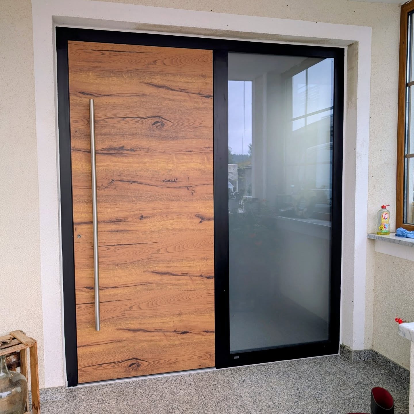 Eine neue Haustür in Stadelholz-Optik!
Das Ergebnis spricht für sich