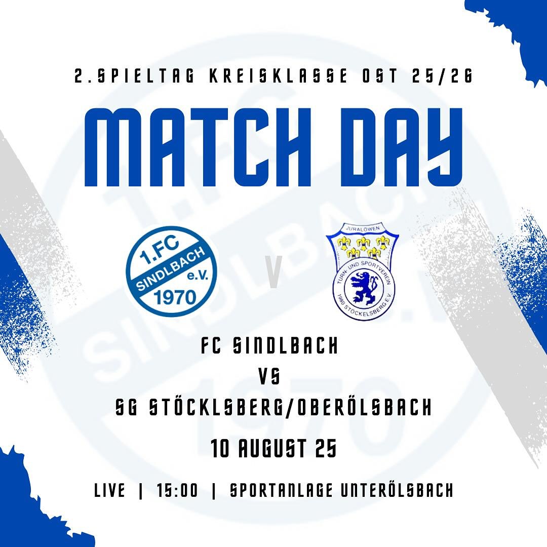 +++ 2. Spieltag +++
Derby gegen die SG Stöckelsberg/Oberölsbach um 15 Uhr beim SCO.
Vorspiel 2. Mannschaft ab 13 Uhr gegen BSC Woffenach lll.
Kommt vorbei und unterstützt uns🙋♂️
#aufgehts#abgehts#forza#fcs#derbytime